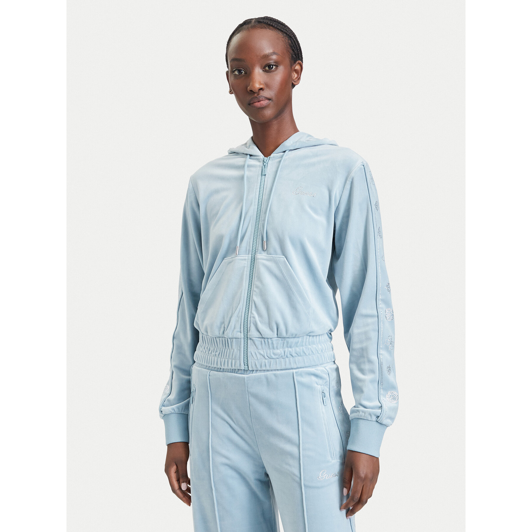 Guess Sweatshirt V6BQ07 K6301 Hellblau Regular Fit