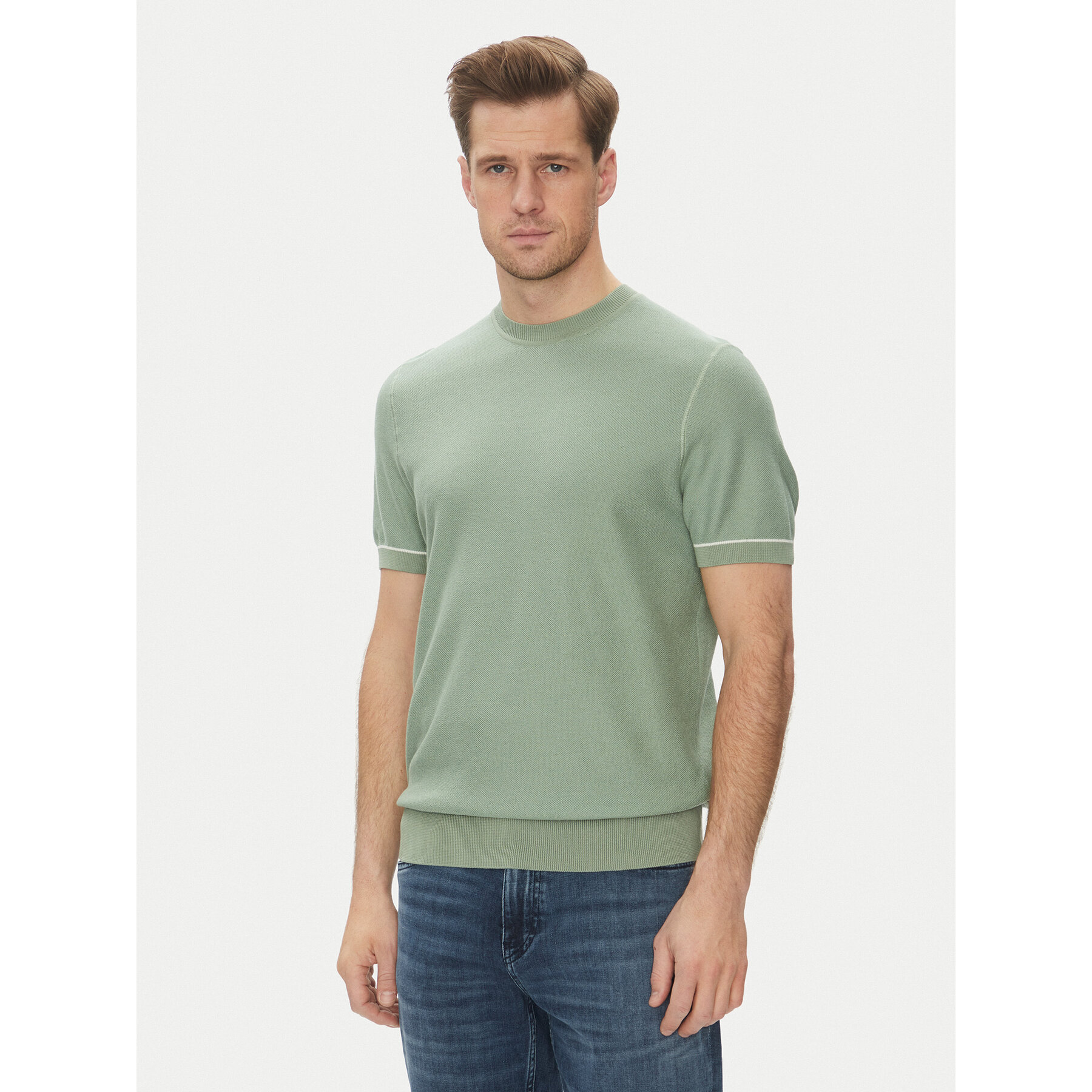 BOSS Póló Jianfranco 50537642 Zöld Regular Fit