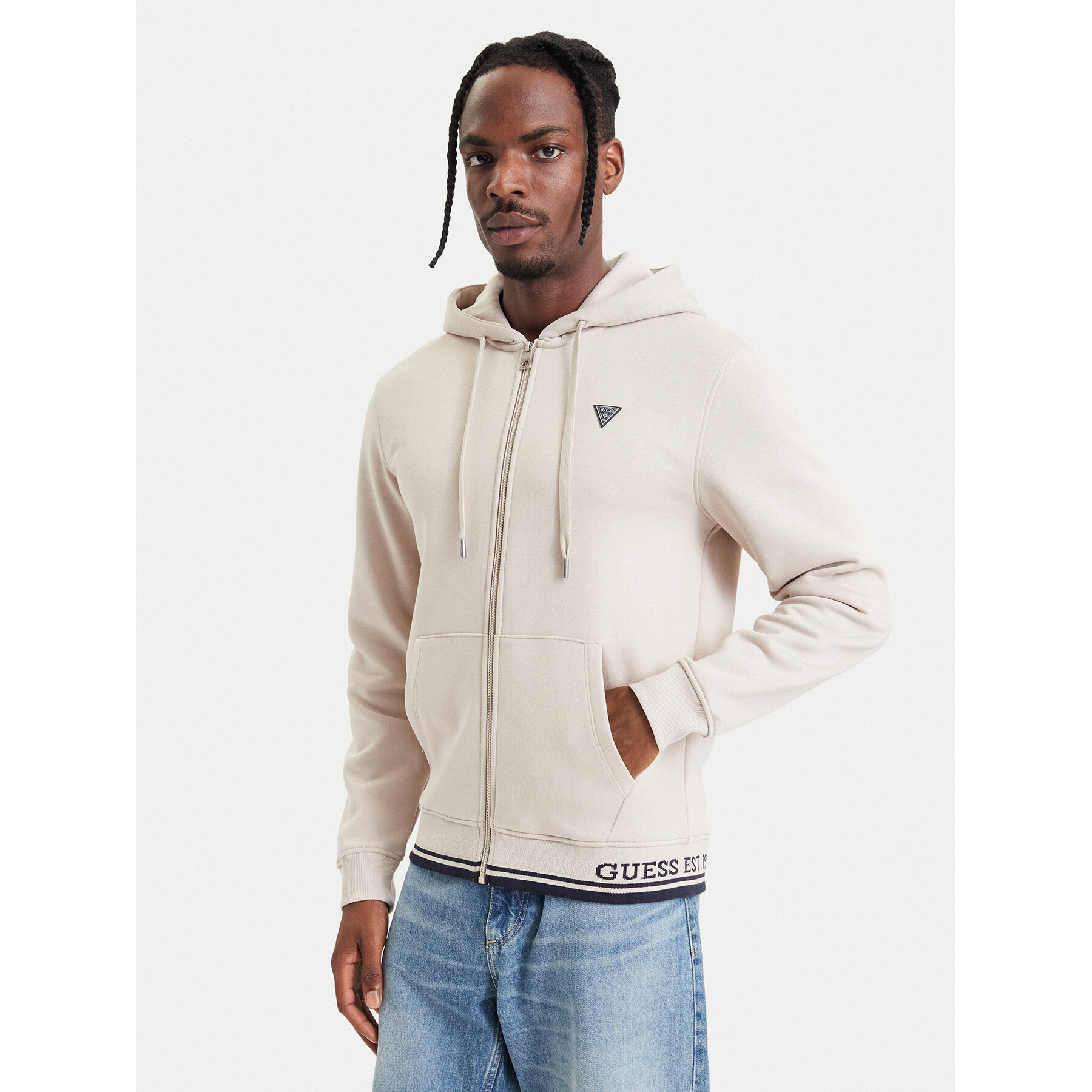 Guess Sweatshirt M6BQ48 K6168 Beige Regular Fit