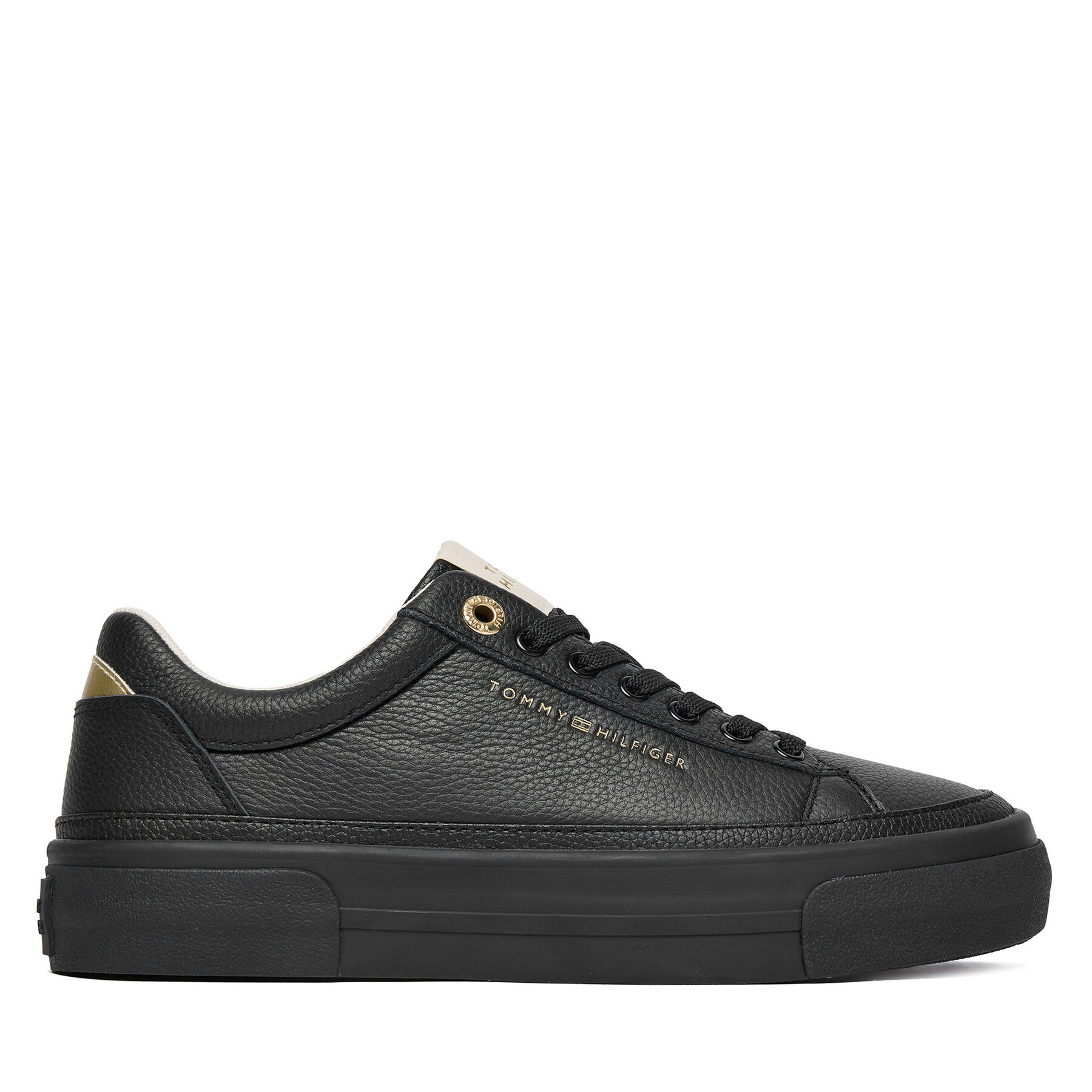 Superge Tommy Hilfiger Th Platform Sneaker Tumbled Ltr FW0FW09018 Črna
