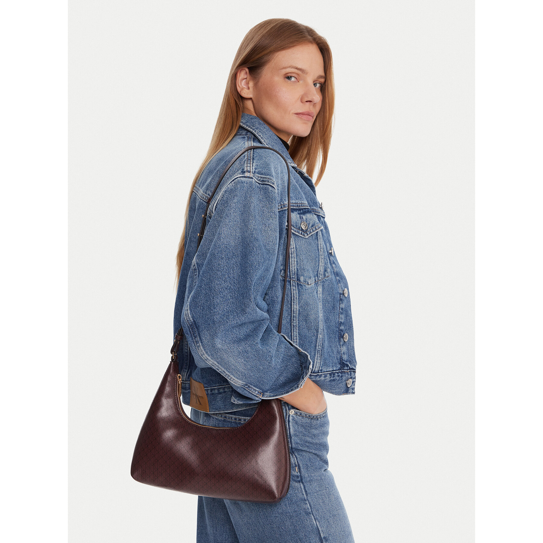 Kabelka Calvin Klein LV04F3298G Bordová