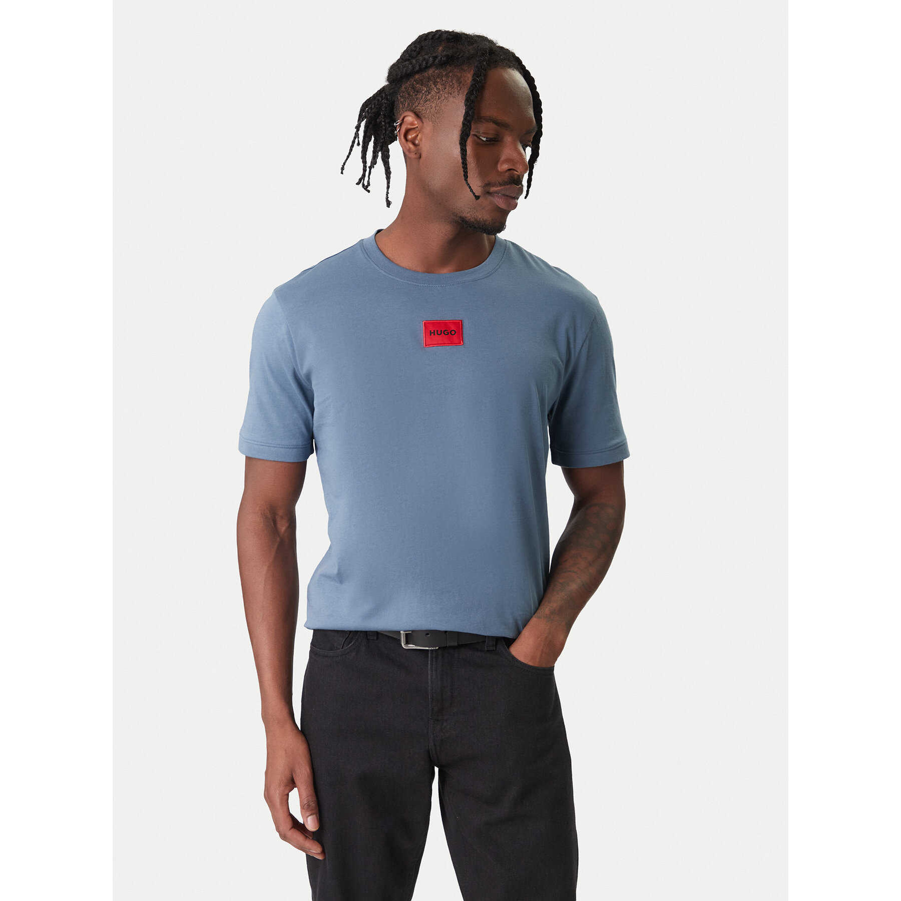 HUGO T-Shirt Diragolino 50447978 Blau Regular Fit