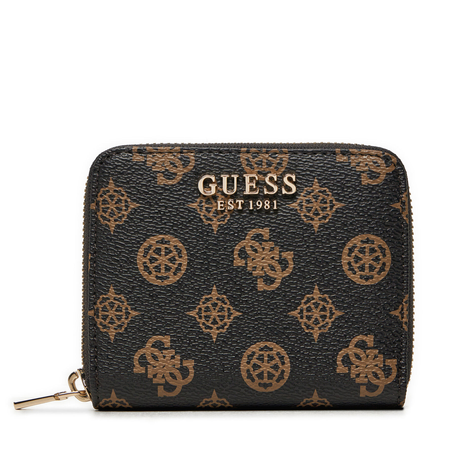 Portefeuille femme petit format Guess Laurel Slg Large Zip SWPG85 00137 Marron