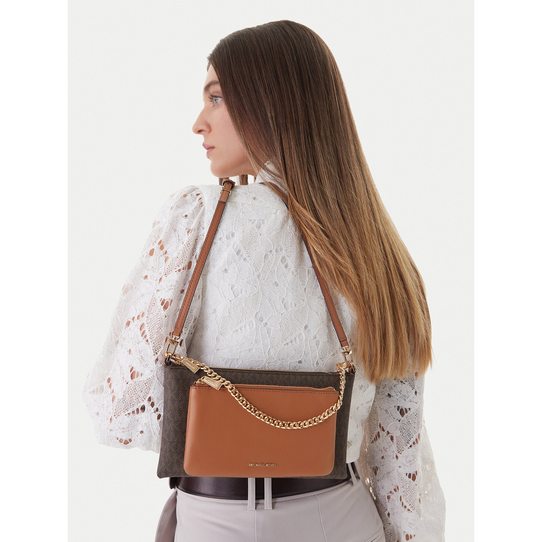 Дамска чанта MICHAEL Michael Kors 32F5GJ6C8B Кафяв