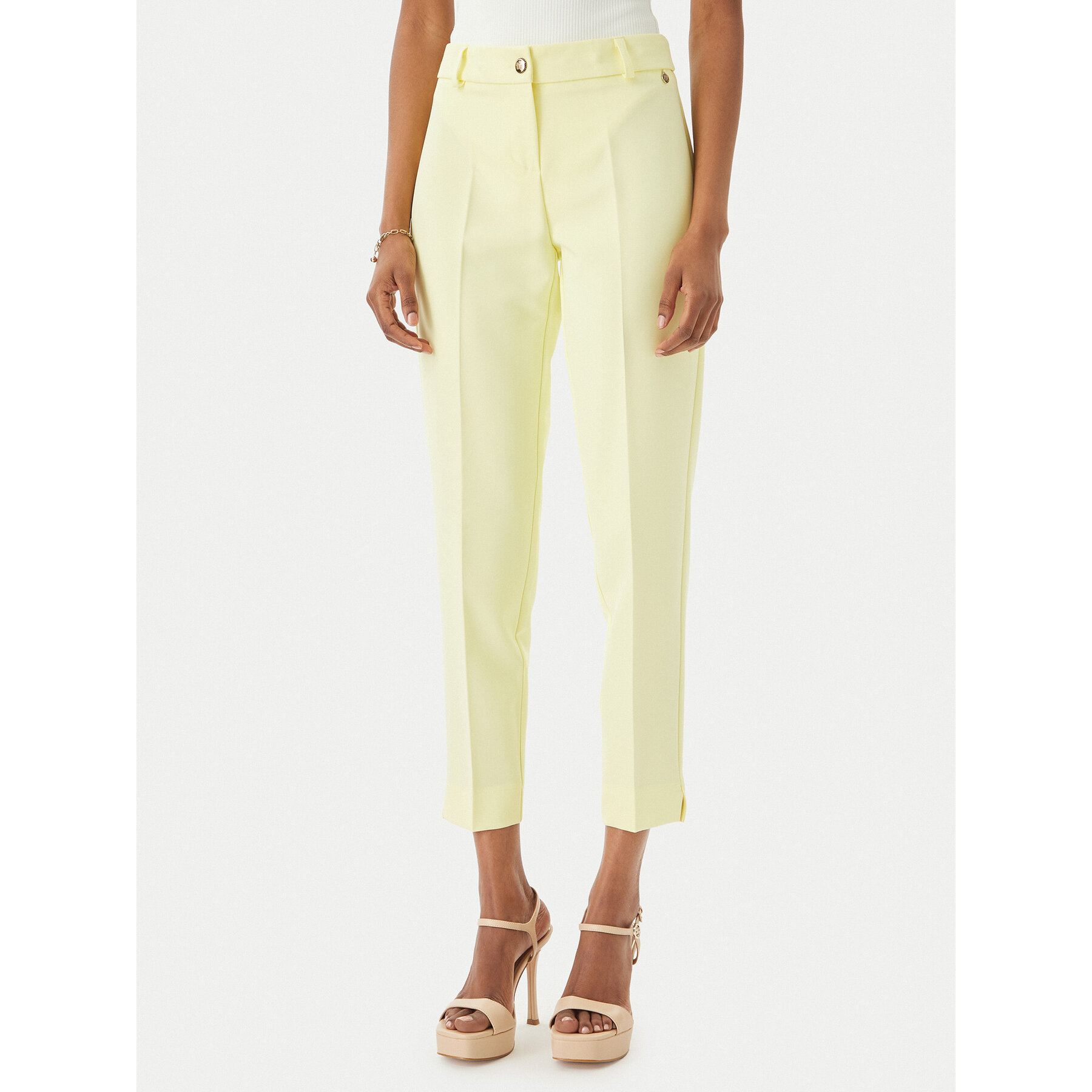 Maryley Stoffhose 26EB52Z/43LE Hellgelb Regular Fit