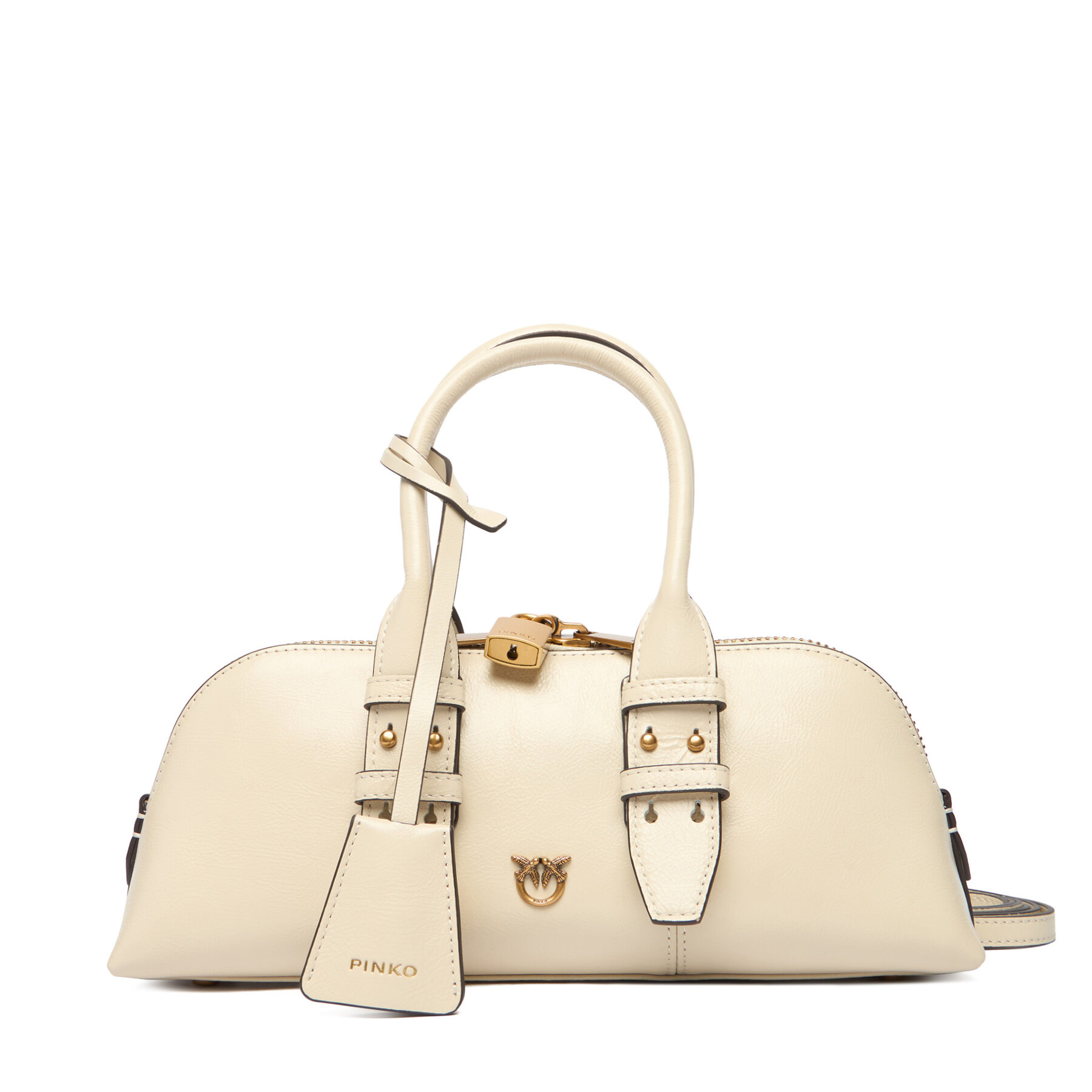 Дамска чанта PINKO Bowling Bag Baguette AI 25-26 105334 A2VW Екрю