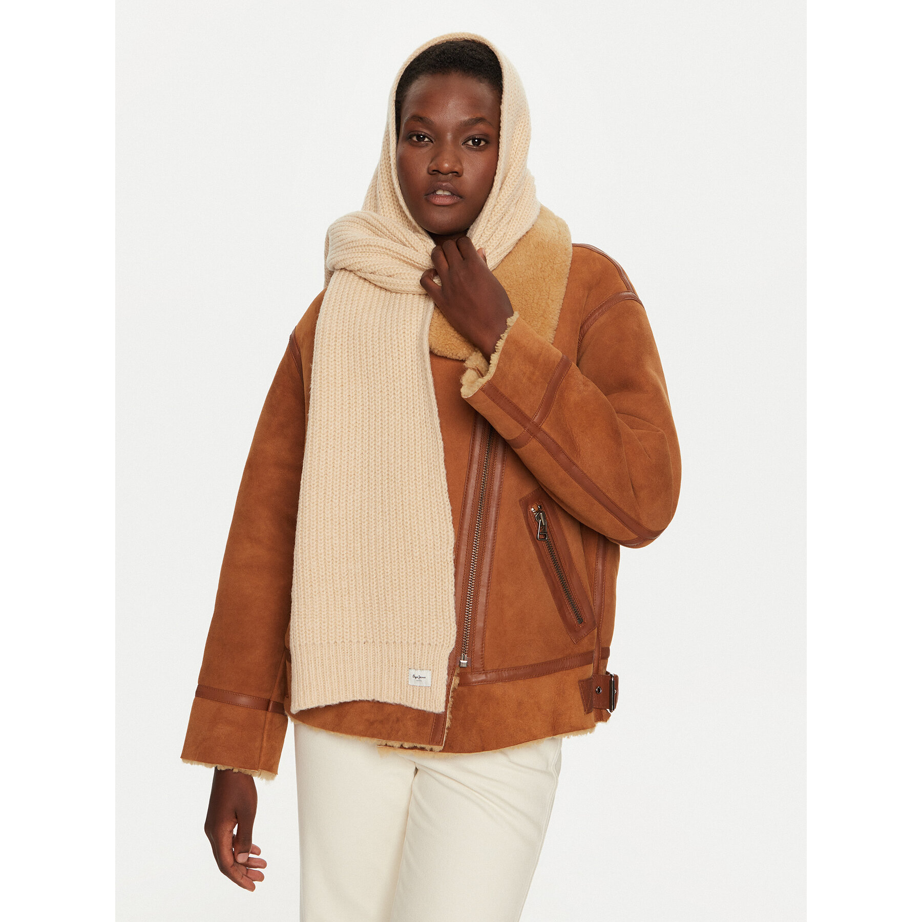 Šál Pepe Jeans PL060197 Écru