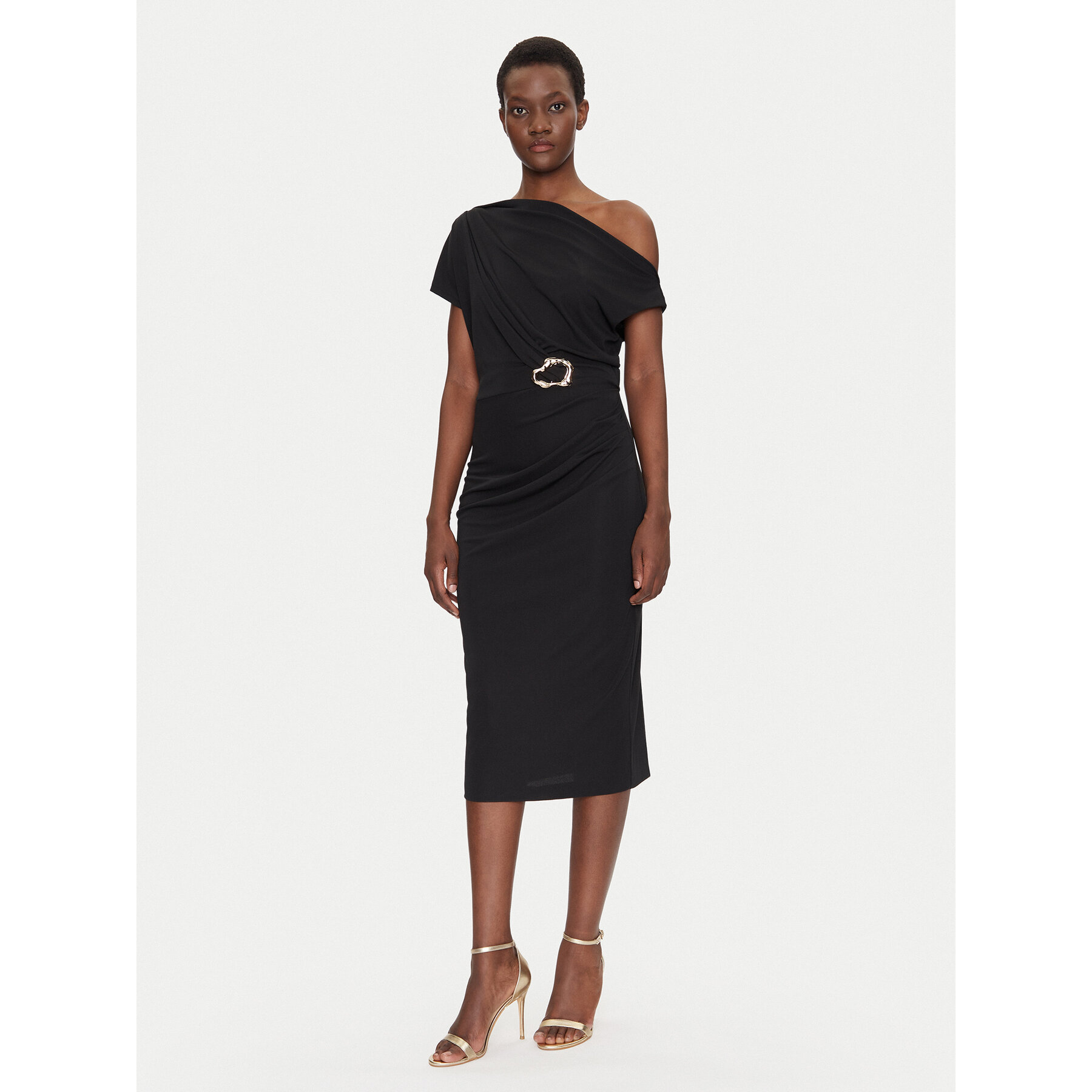 Rinascimento Coctailkleid CFC0123487003 Schwarz Regular Fit