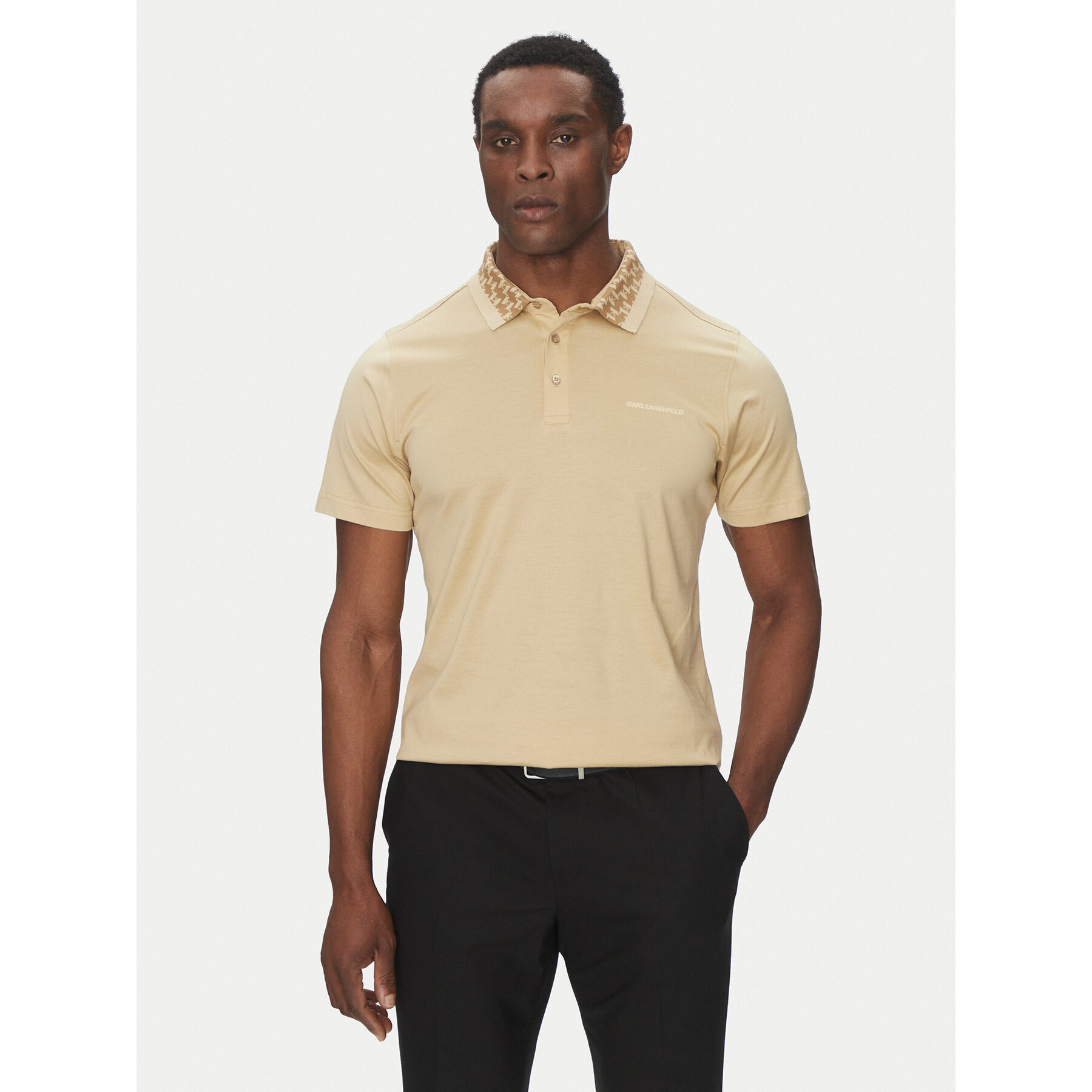 KARL LAGERFELD Polo 745001 552200 Beige Slim Fit