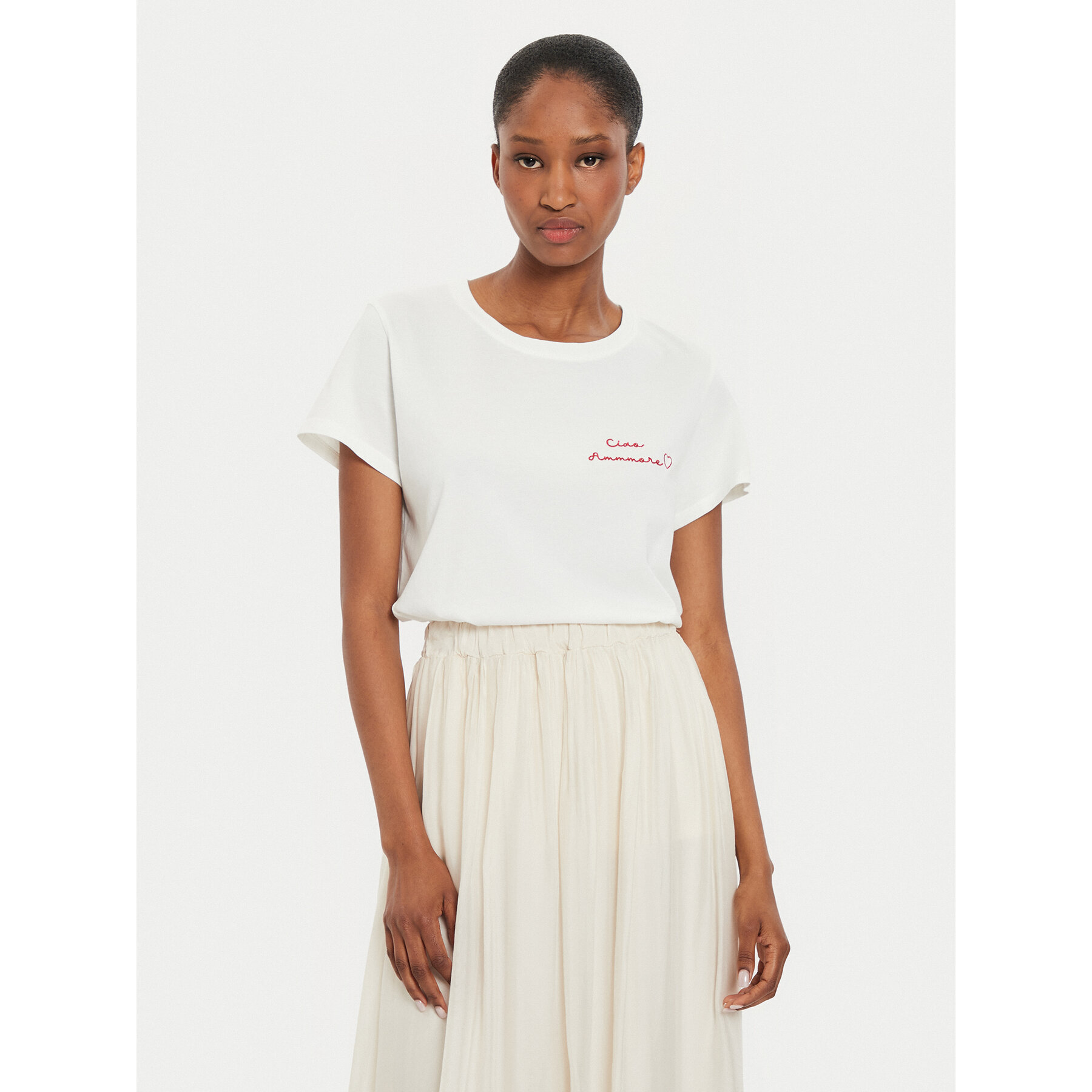 ViCOLO ViCOLO T-Shirt RB0673 Εκρού Regular Fit