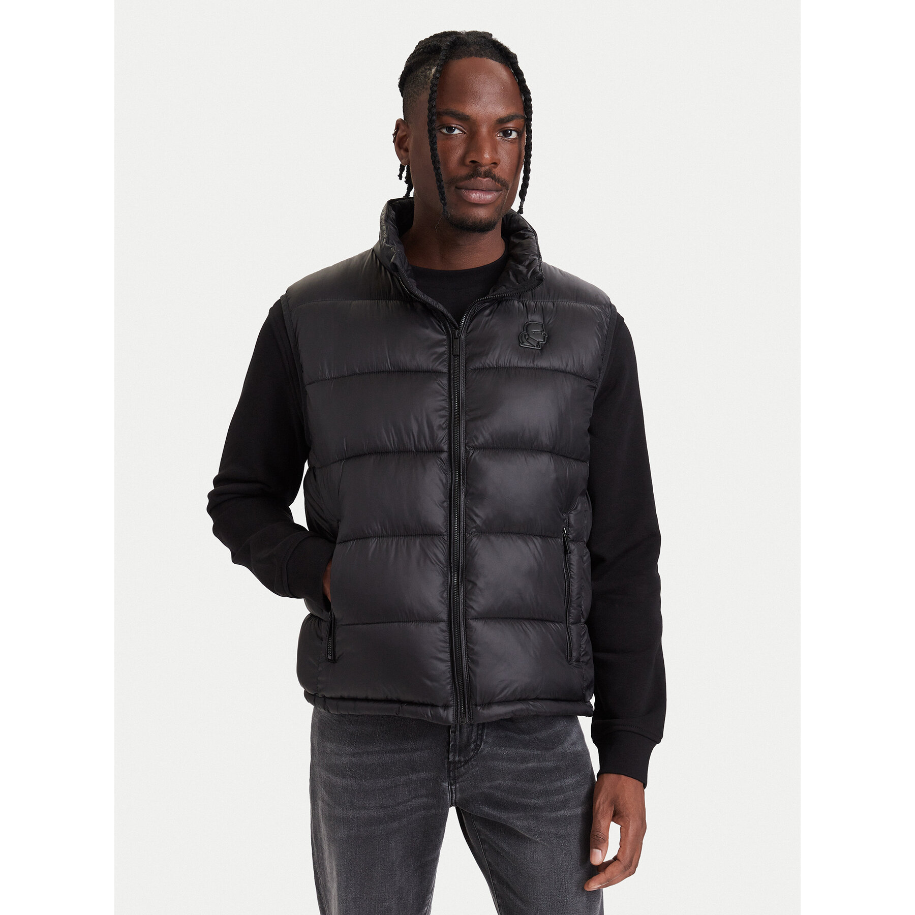 KARL LAGERFELD Weste 505021 564590 Schwarz Regular Fit