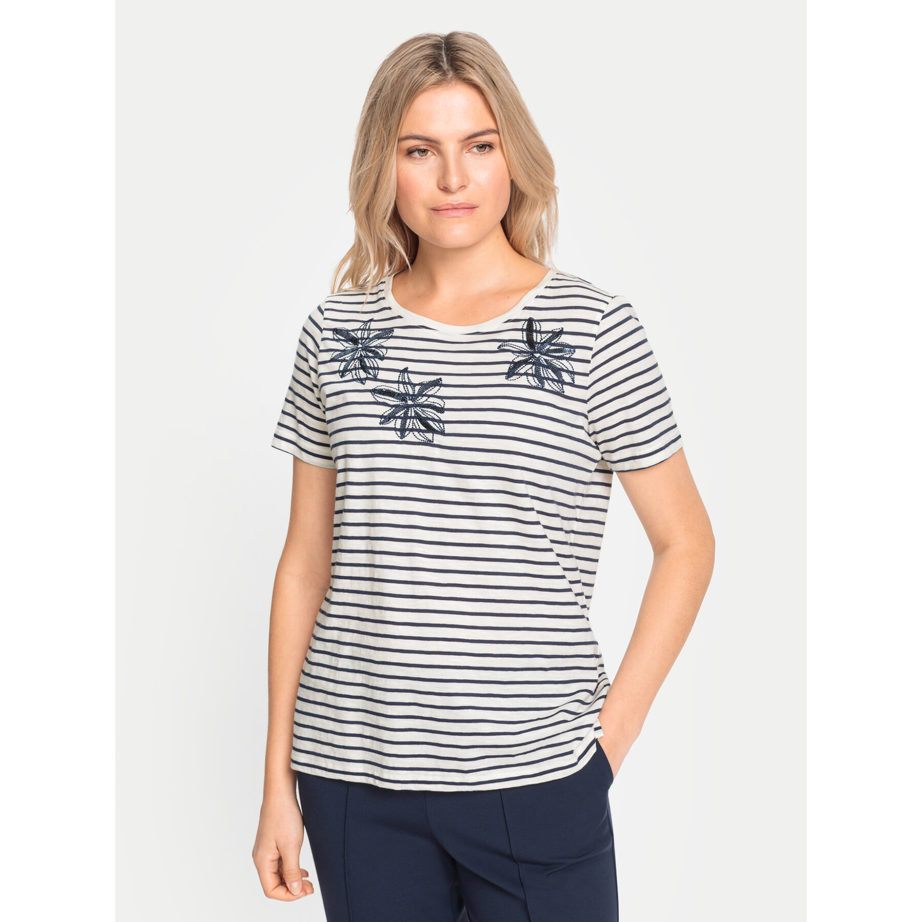 Olsen Marškinėliai 11105068 Écru Regular Fit