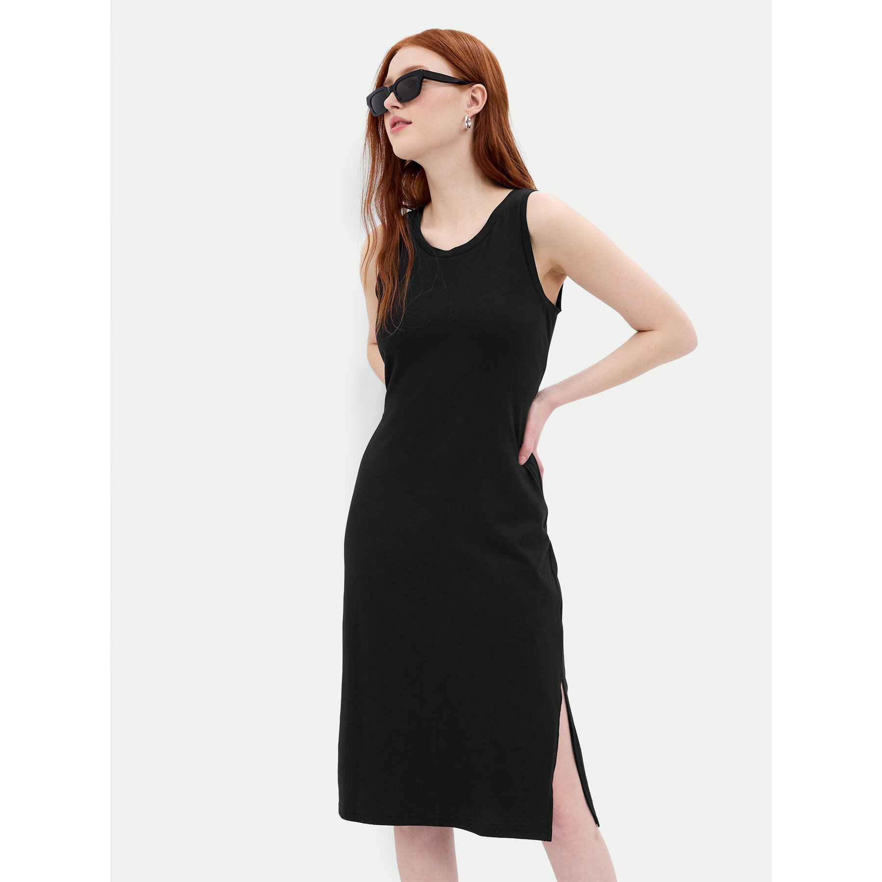 Gap Sommerkleid 624686-01 Schwarz Slim Fit