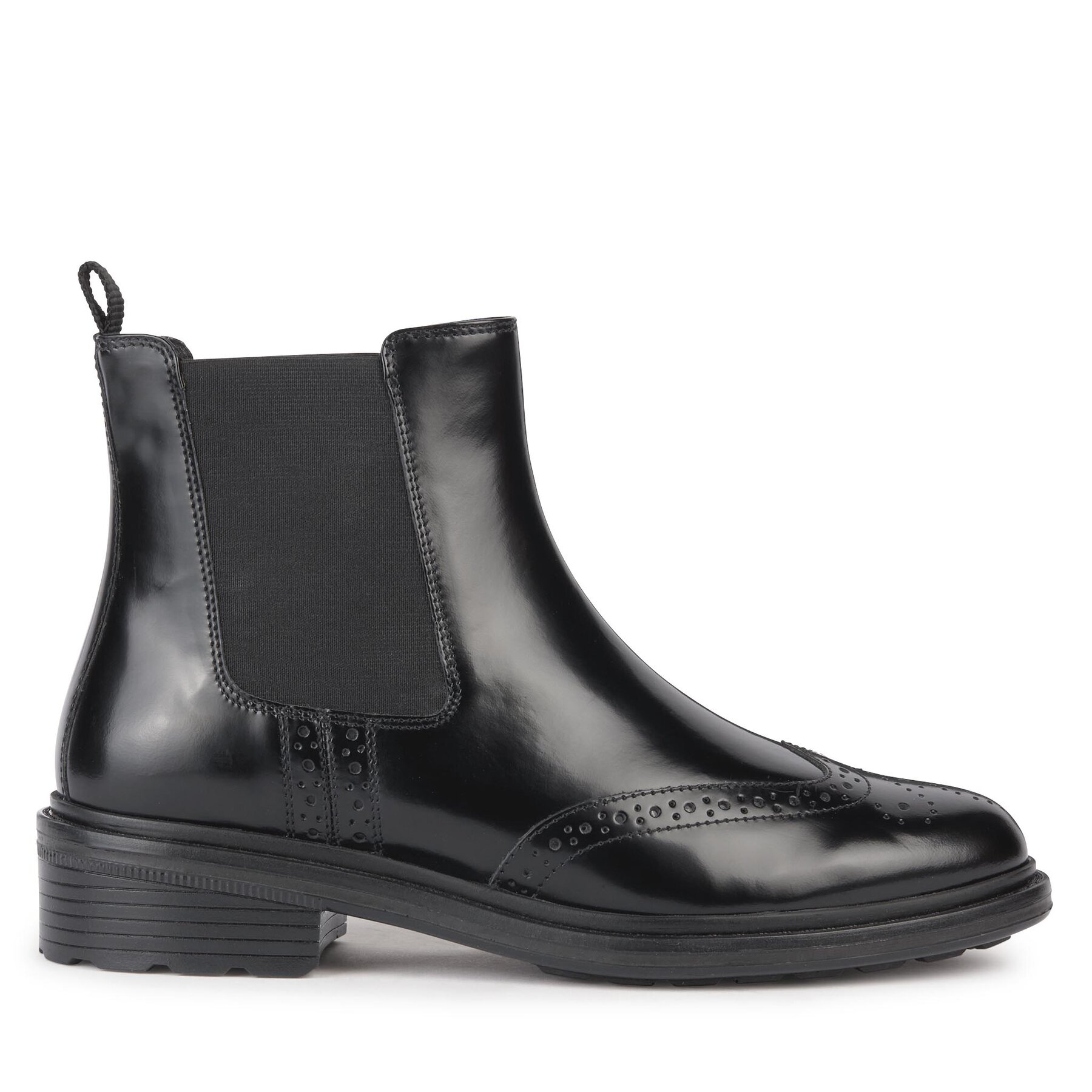 Členková obuv s elastickým prvkom Geox D Walk Pleasure D36TGD 00038 C9999 Čierna