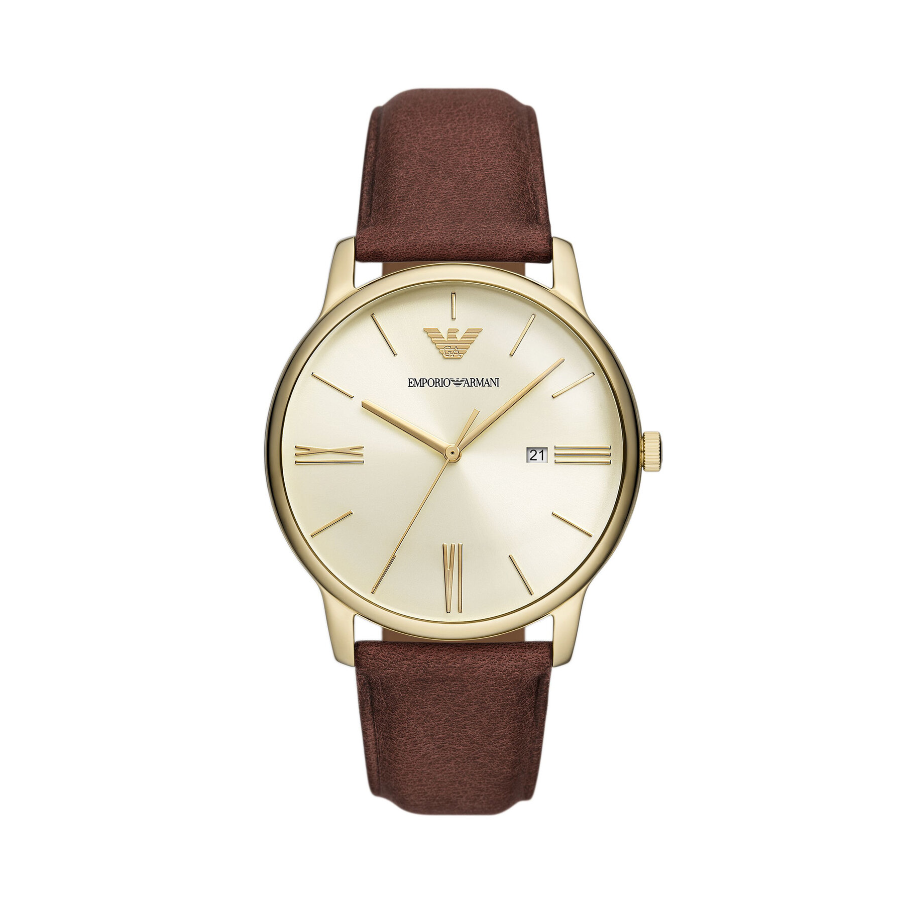 Hodinky Emporio Armani Minimalist AR11610 Hnedá