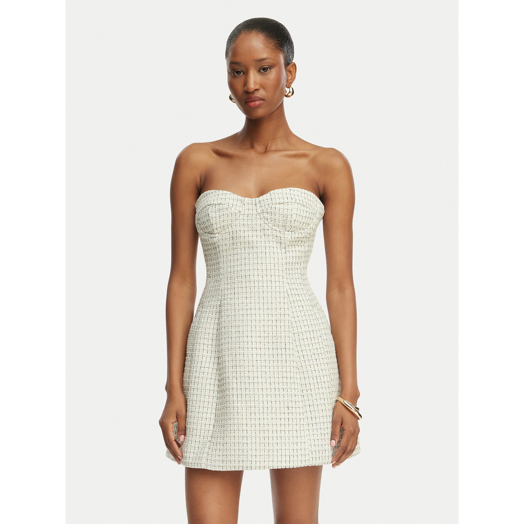Bardot Coctailkleid Florine 60134DB Écru Slim Fit