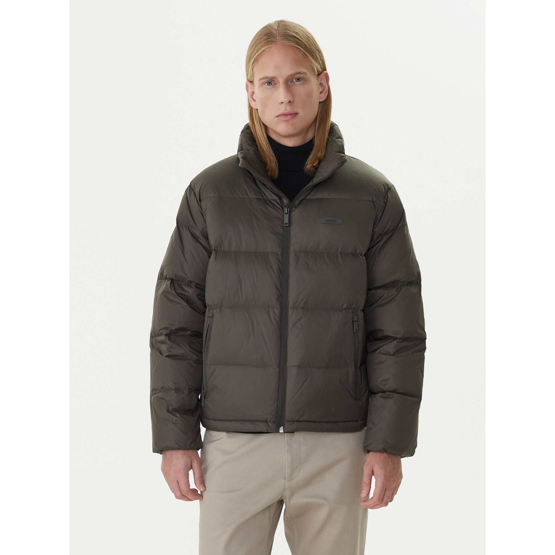 Calvin Klein Daunenjacke LV04LD529G Braun Regular Fit