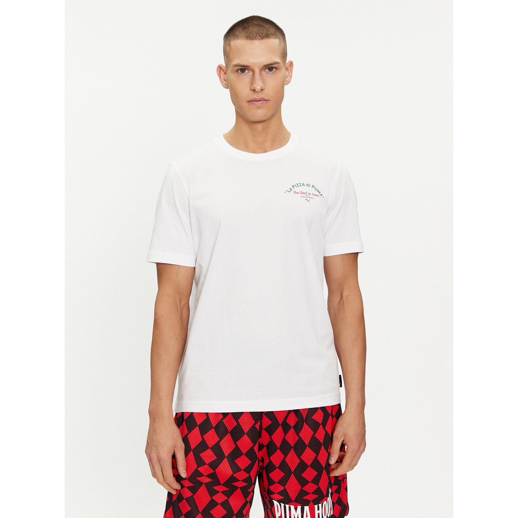 Puma Puma T-Shirt Graphics Pizza 625415 Λευκό Regular Fit