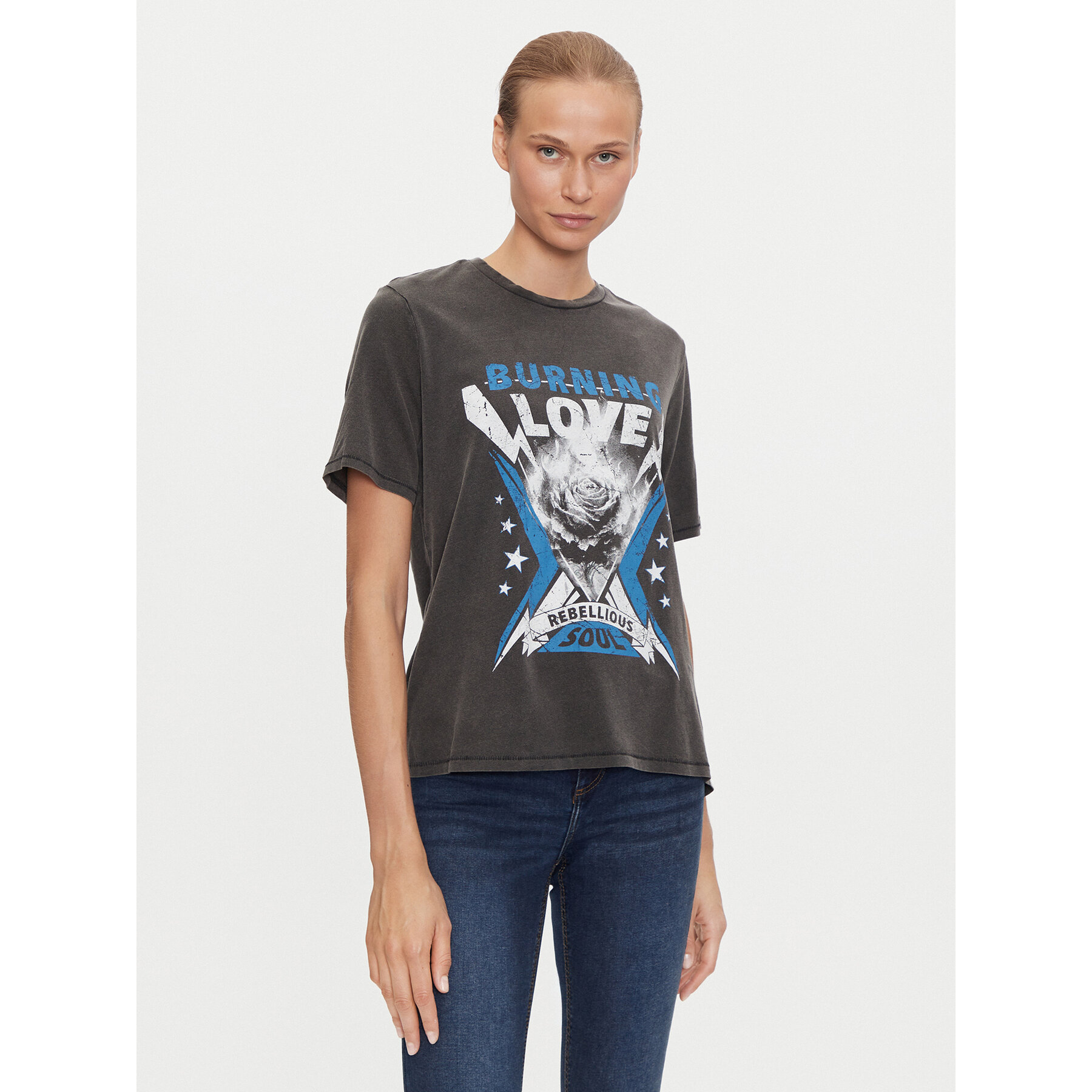 ONLY T-shirt Lulu 15307345 Nero Regular Fit