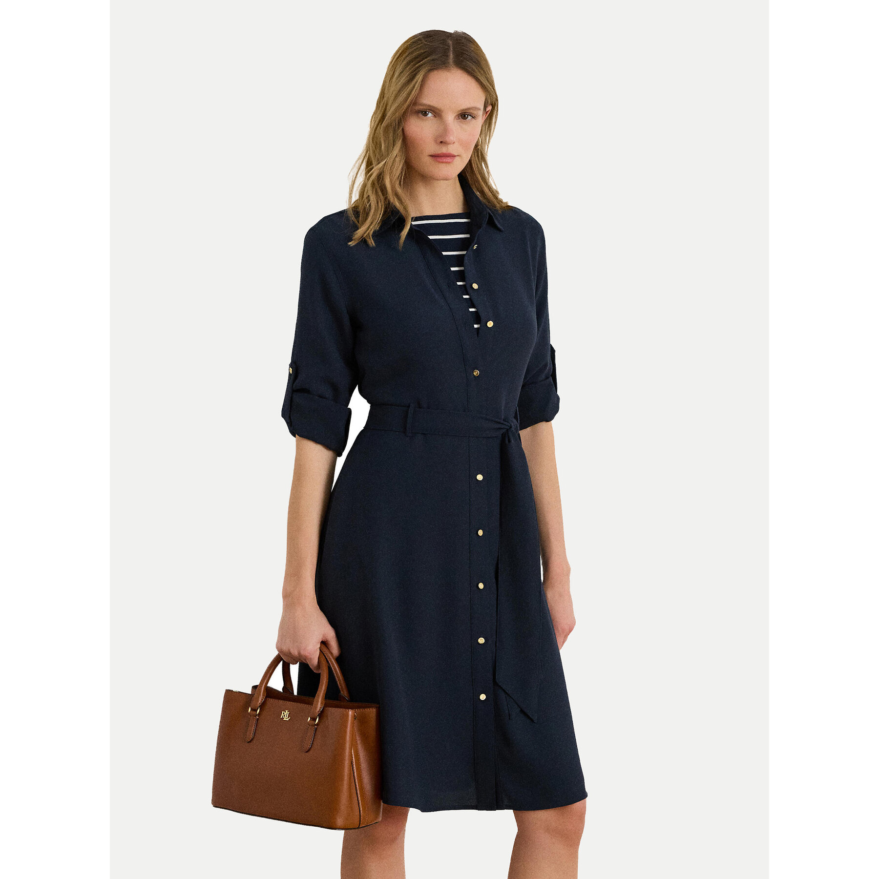 LAUREN RALPH LAUREN Hemdkleid 200980920001 Dunkelblau Regular Fit