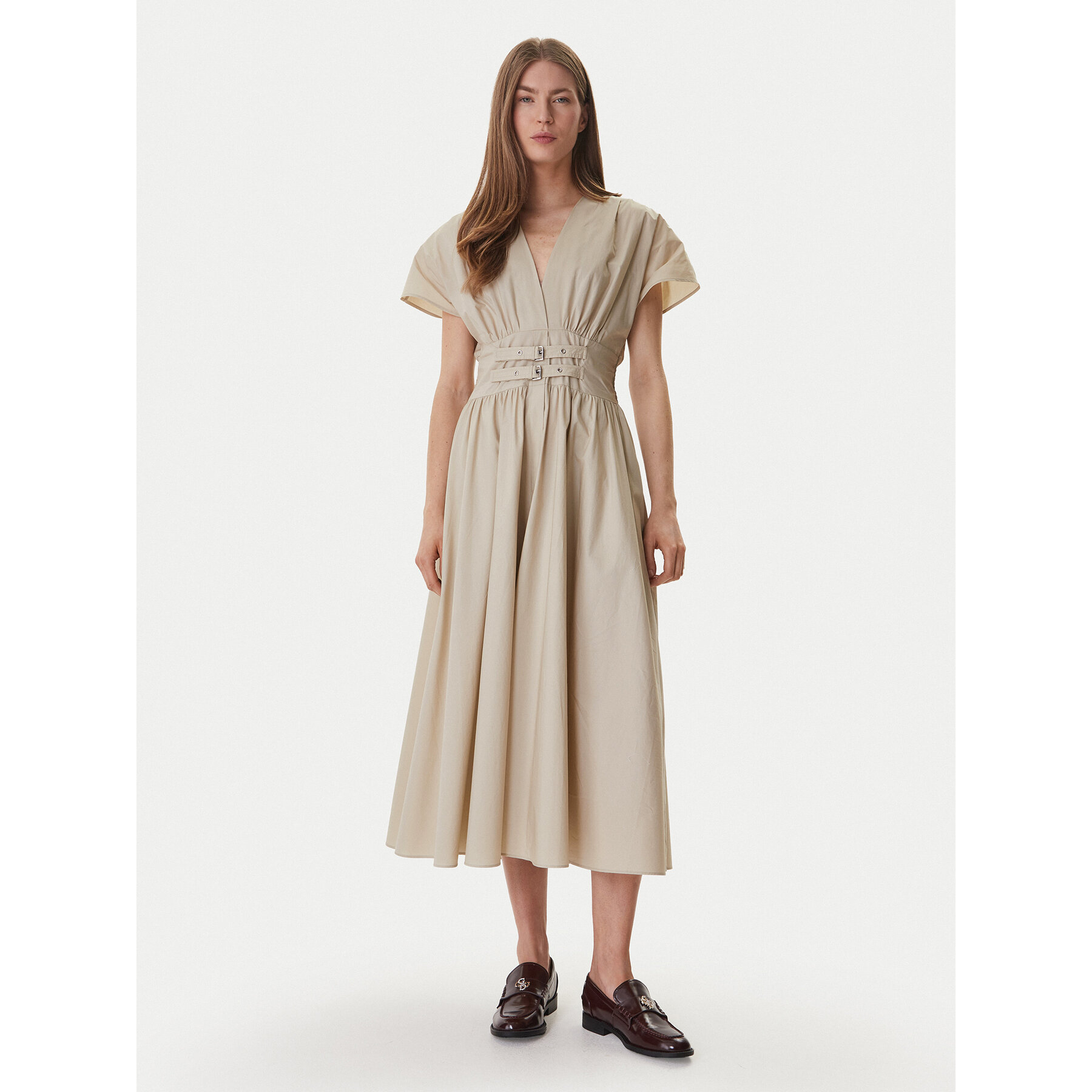 DKNY Kleid für den Alltag DJ6D9194 Beige Regular Fit