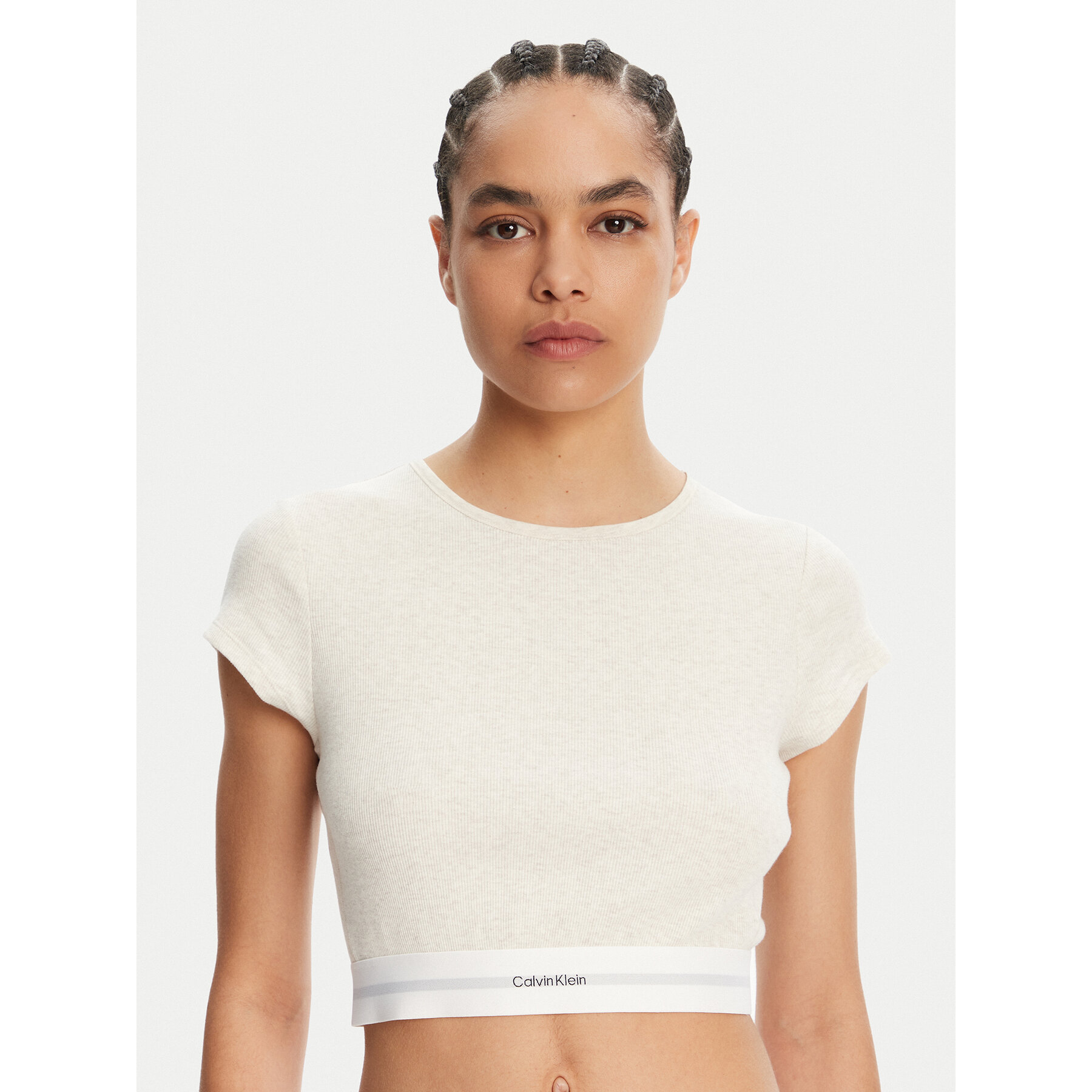 Calvin Klein Underwear Póló LV00QS7349 Bézs Slim Fit