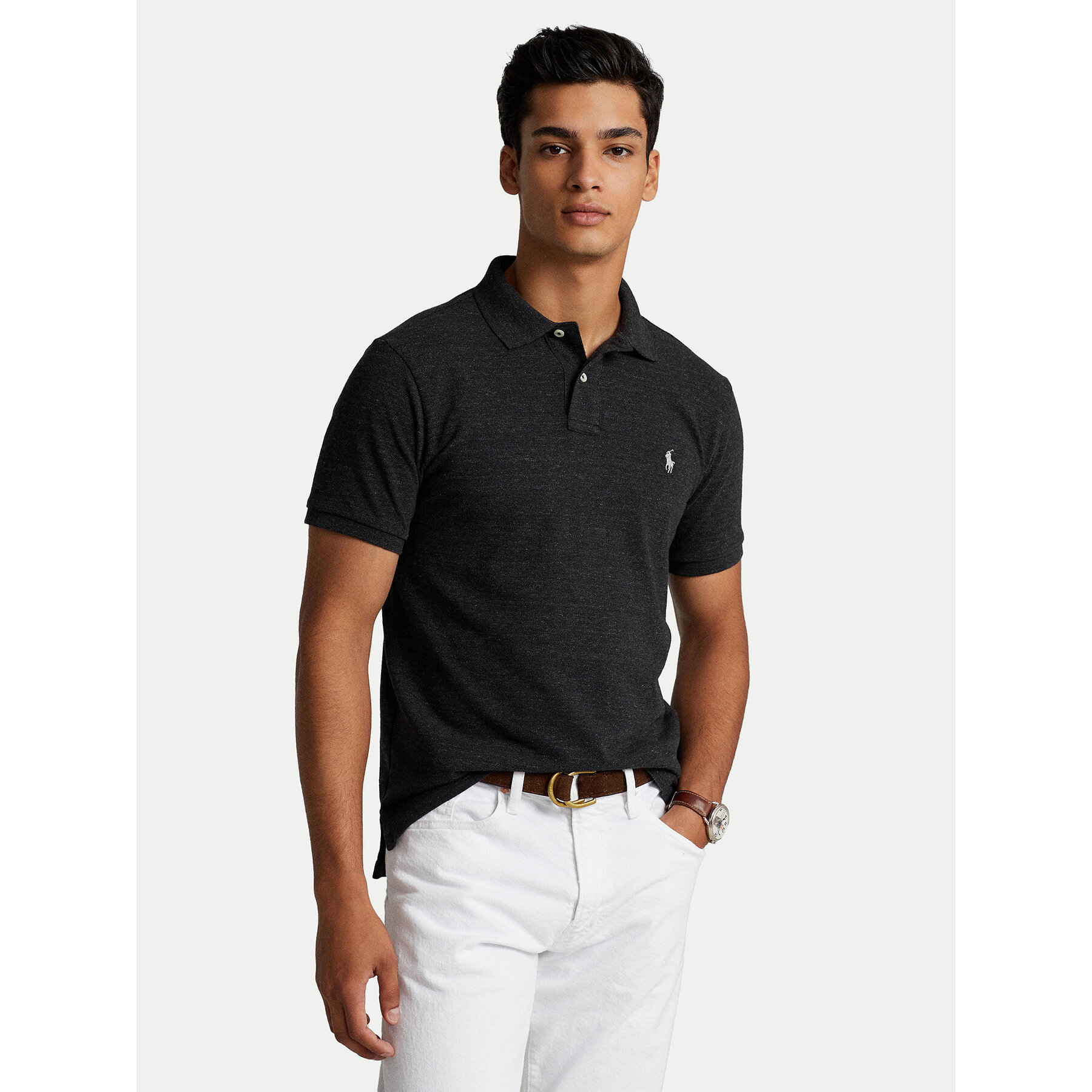 Polo Ralph Lauren Polo majica 710680784011 Črna Custom Slim Fit