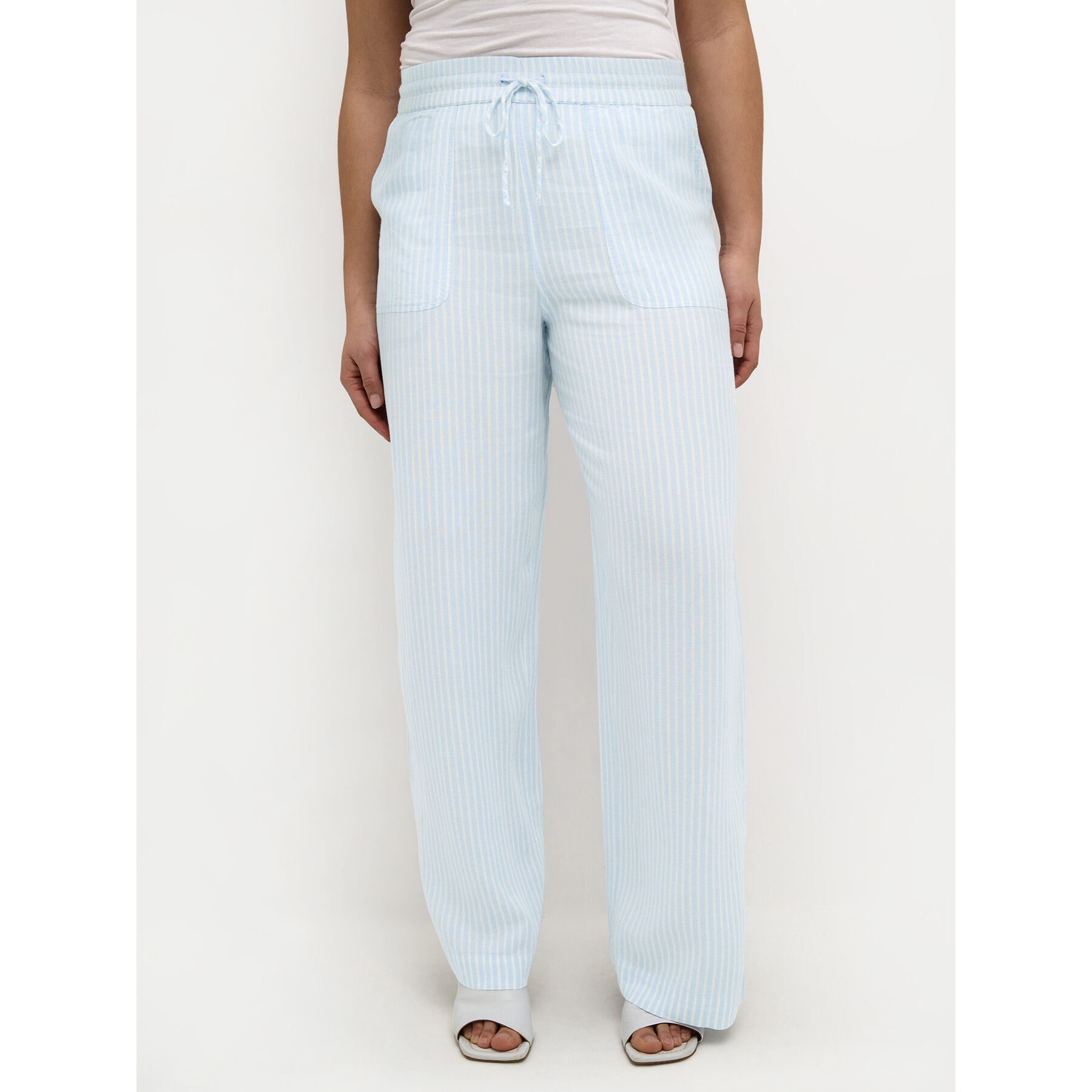 Kaffe Stoffhose Milia 10508314 Himmelblau Loose Fit