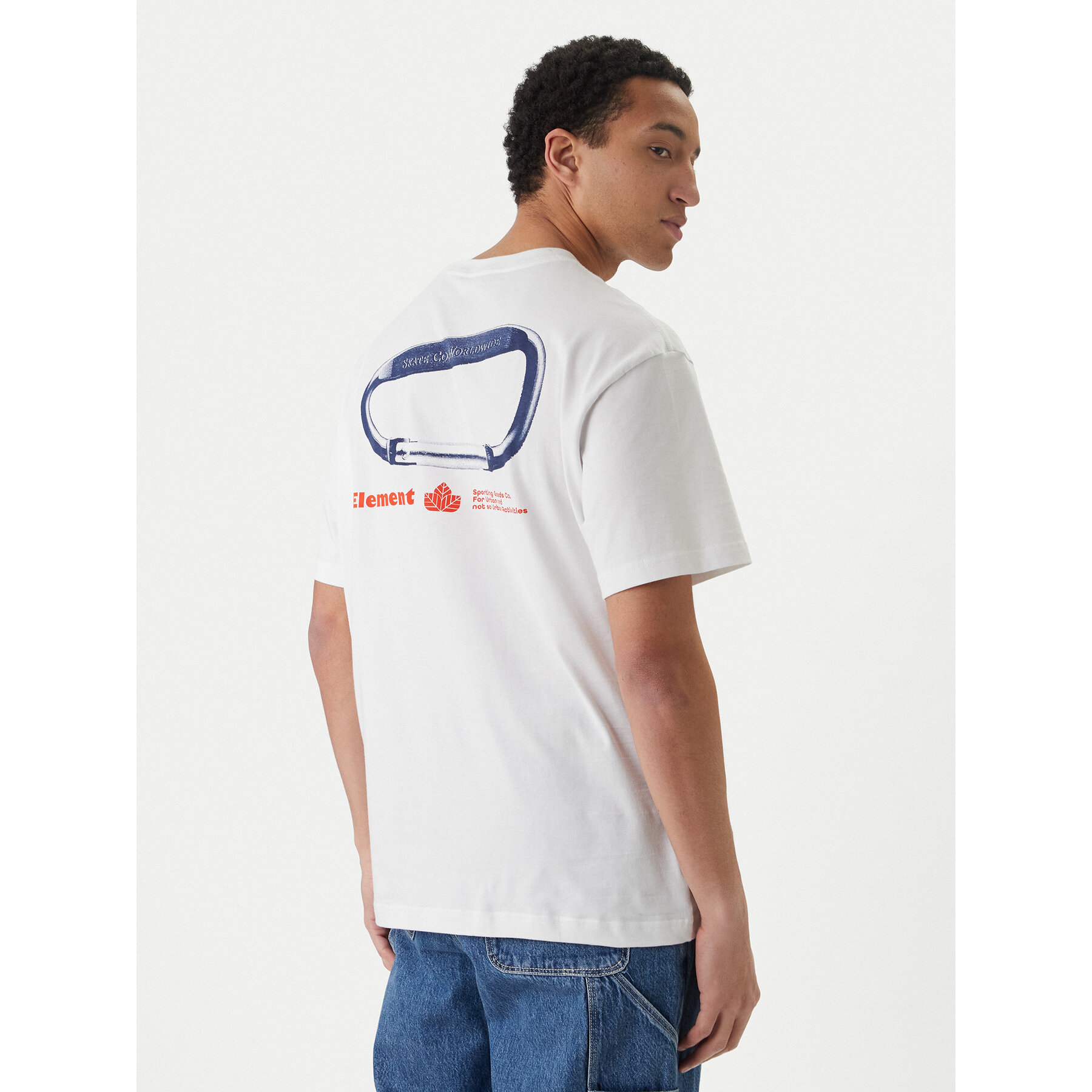 Element T-Shirt Sporting ELYZT00569 Weiß Relaxed Fit
