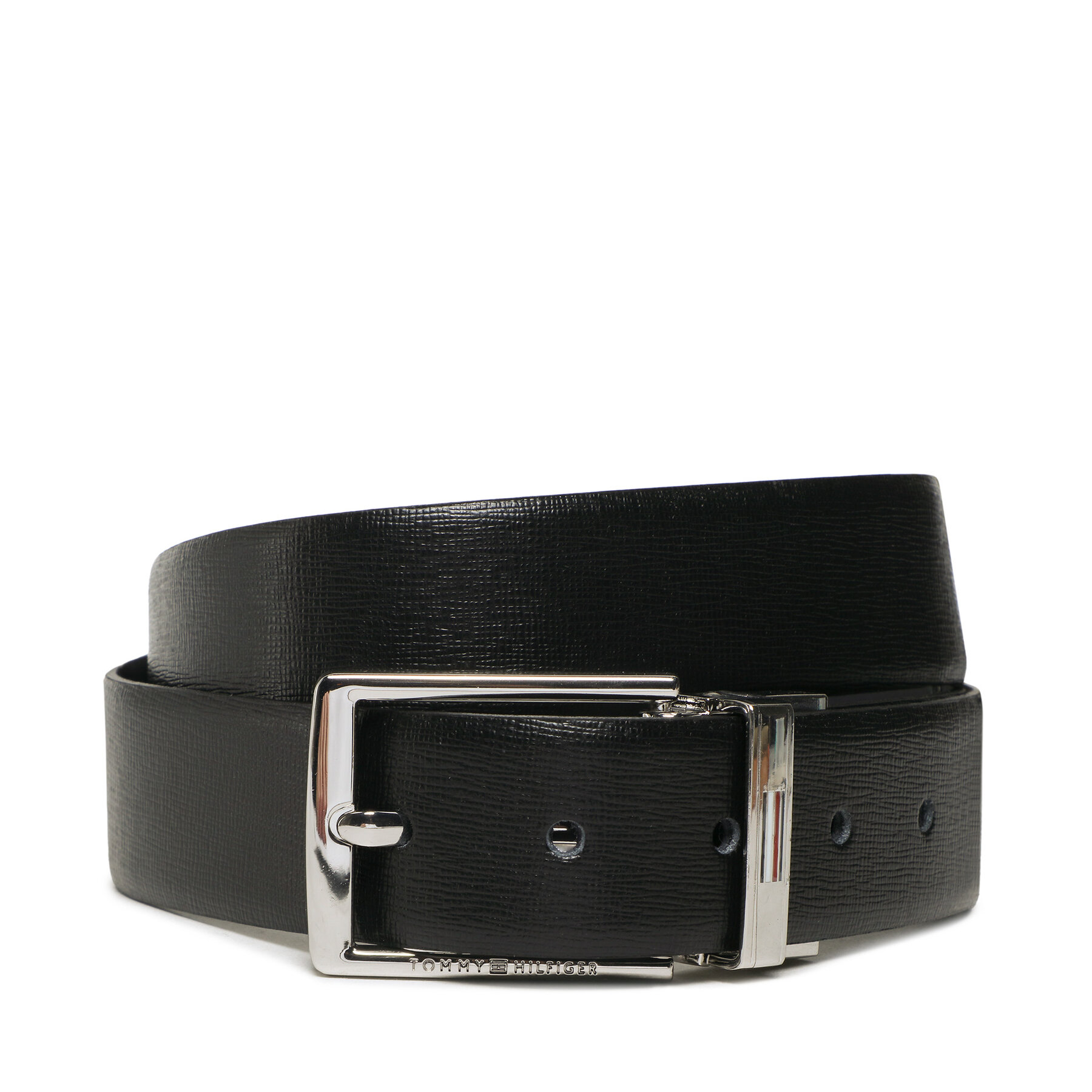 Cintura da uomo Tommy Hilfiger Business 3.5 Rev AM0AM10676 Nero