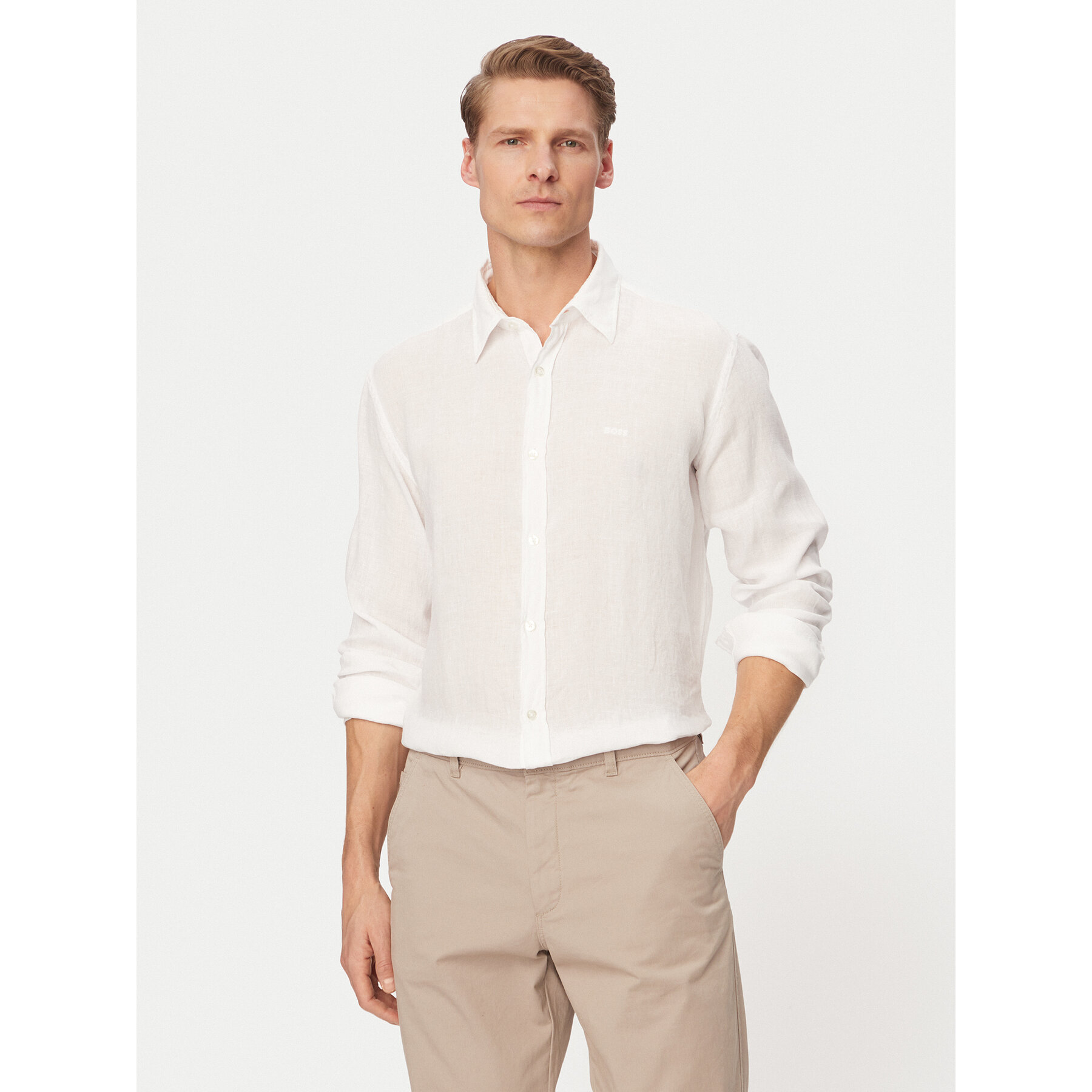 BOSS Hemd Relegant 50567579 Weiß Regular Fit