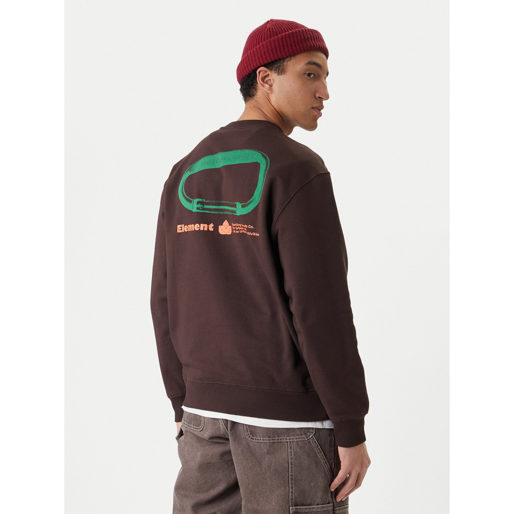 Element Sweatshirt Sporting Cr ELYSF00308 Braun Regular Fit