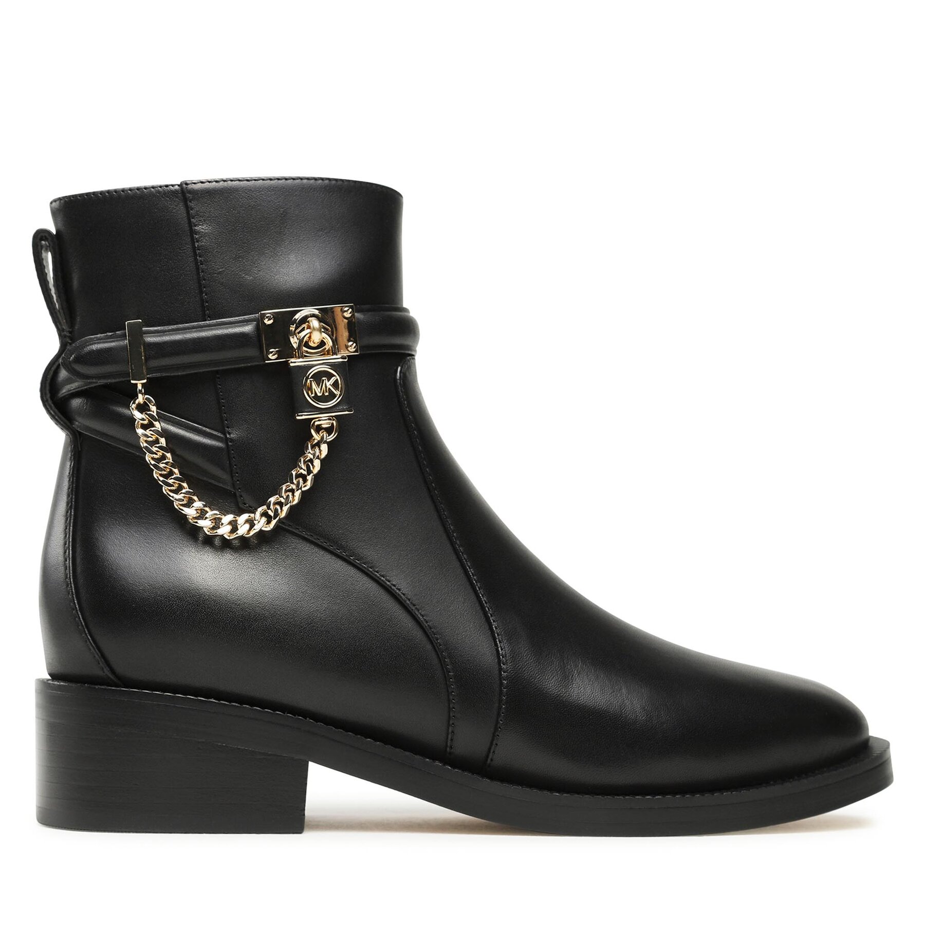 Botine MICHAEL Michael Kors Hamilton Flat Bootie 40F3HAME5L Negru