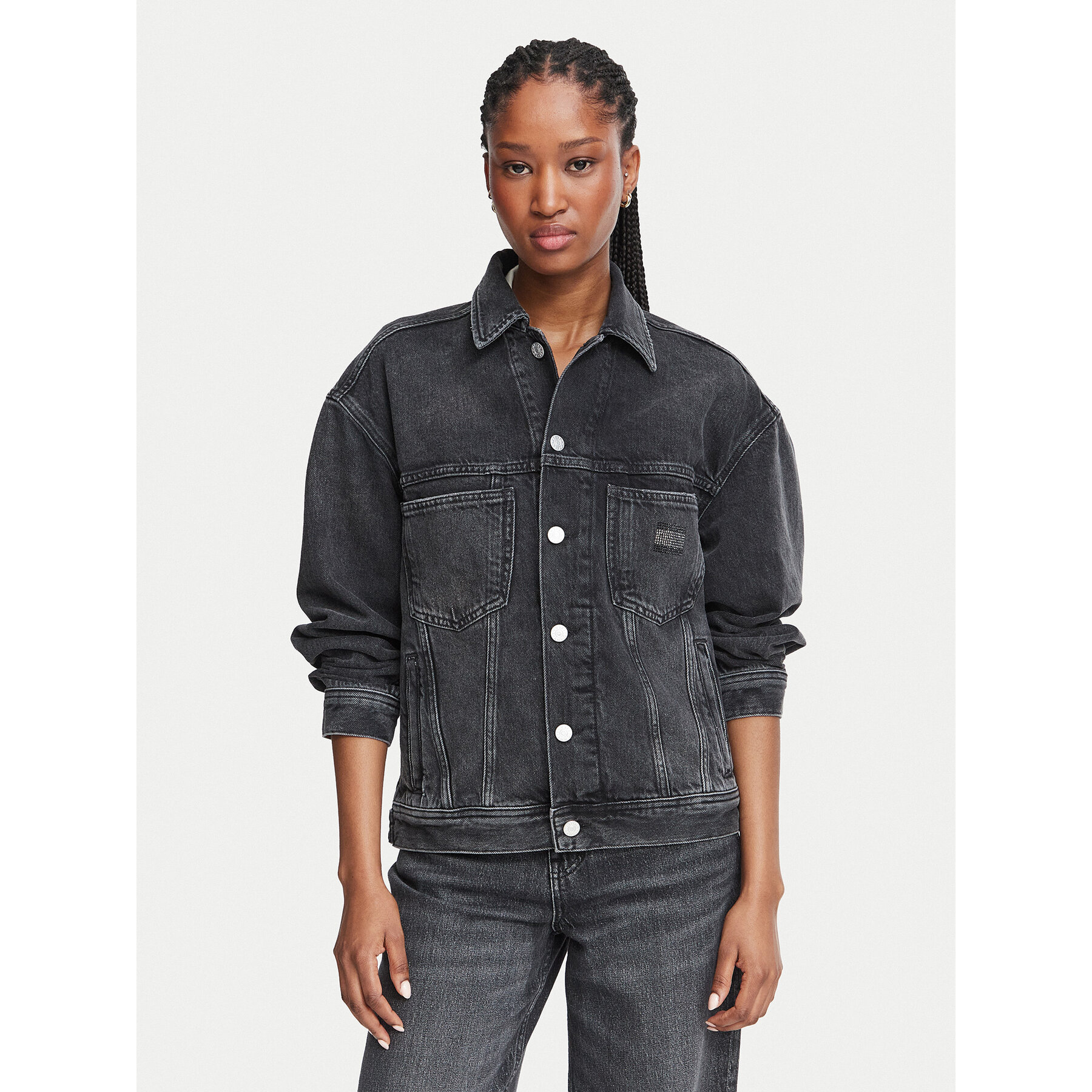 Tommy Jeans Jeansjacke Archive Trucker DW0DW23574 Dunkelgrau Regular Fit