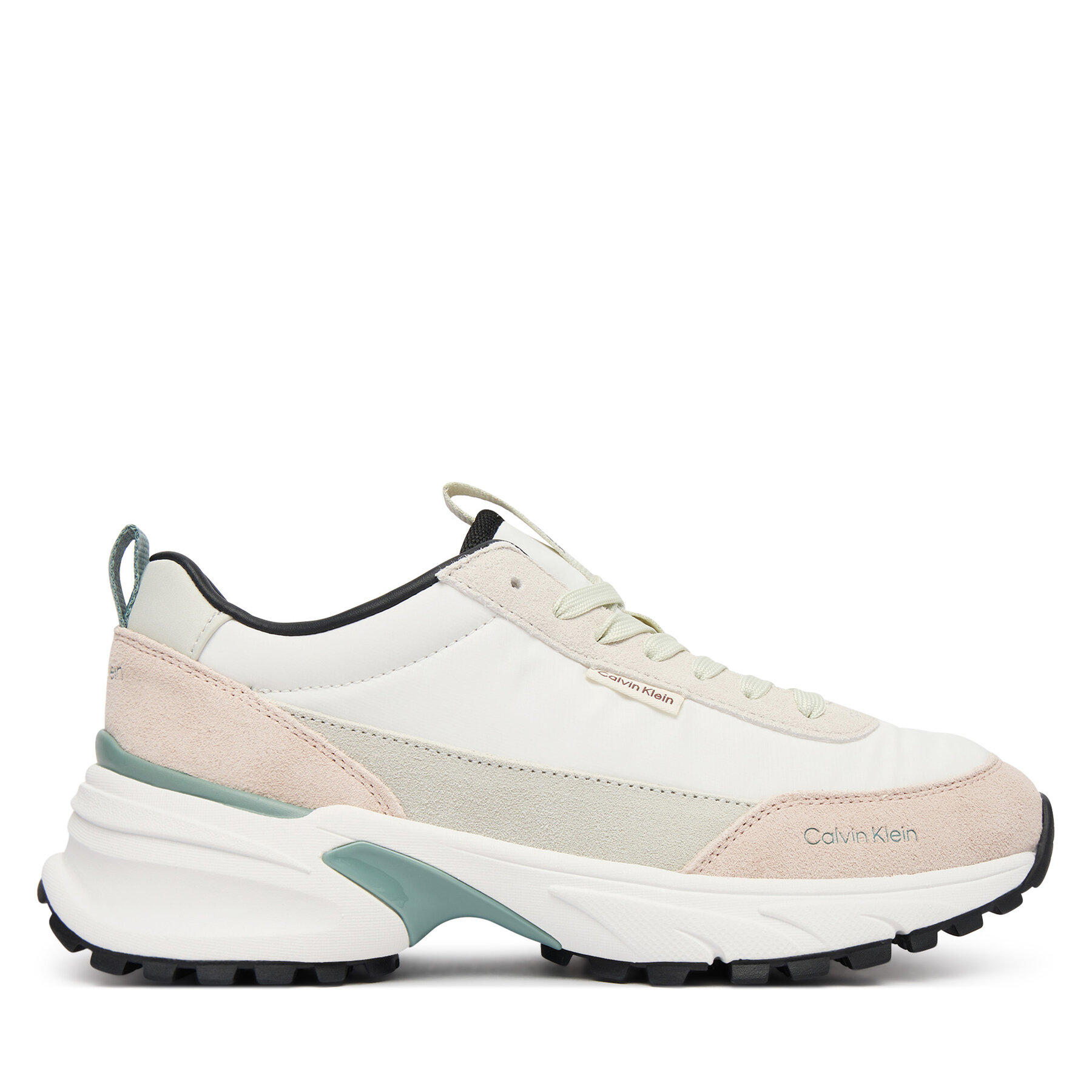 Sneakersy Calvin Klein Hike Runner Nylon Mix HW0HW03279 Biela