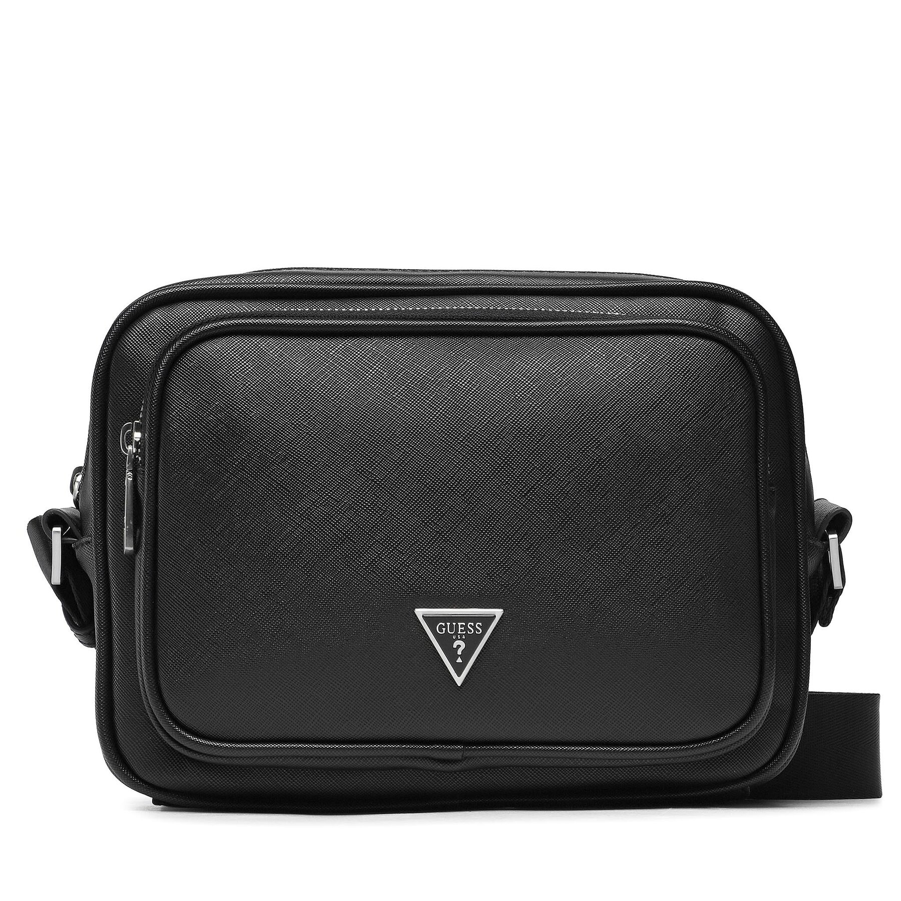Válltáska Guess Cestosa Saffiano Smart HMECSA P3229 Fekete
