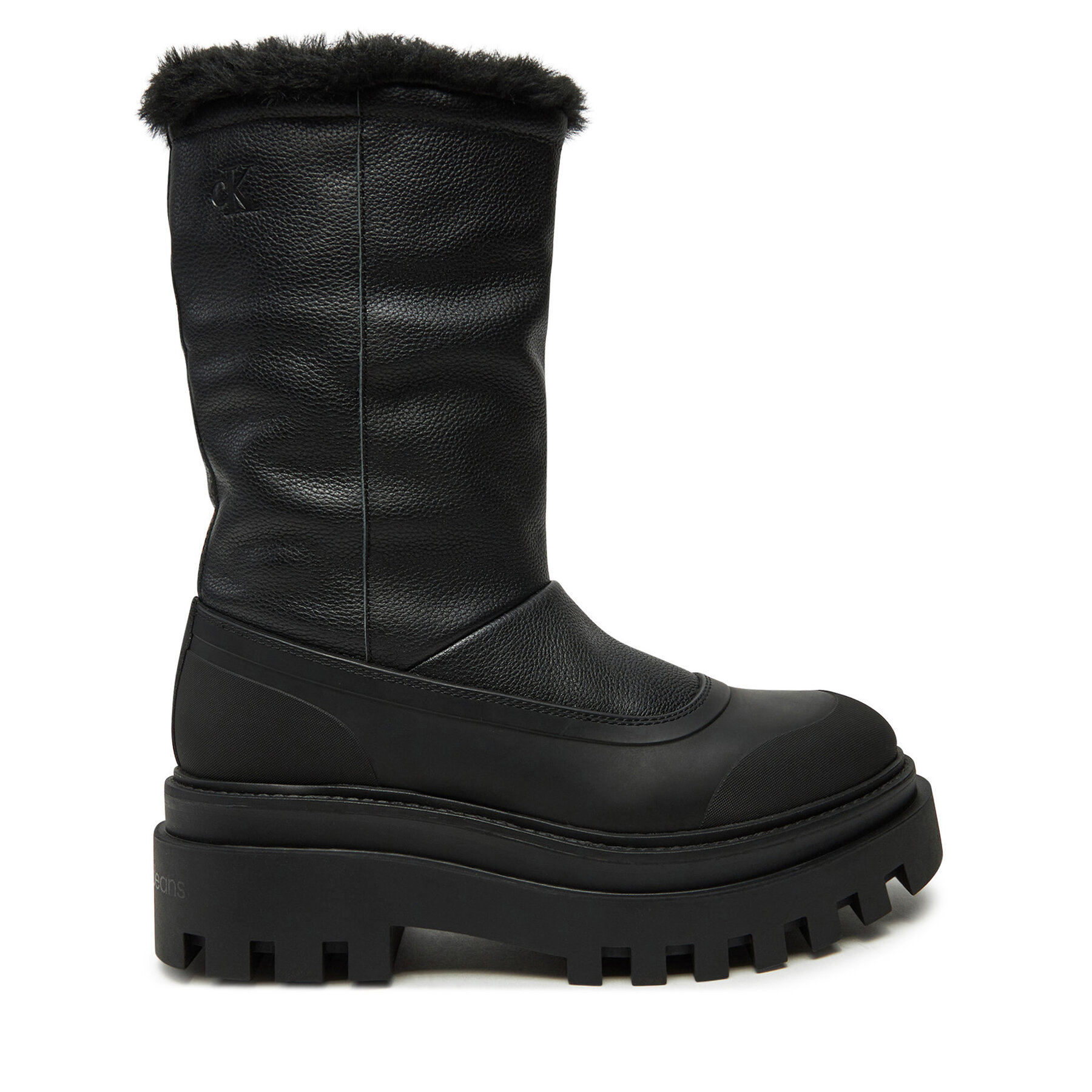Bottes de neige Calvin Klein Jeans Flatform Chelsea Boot Padded YW0YW01558 Noir