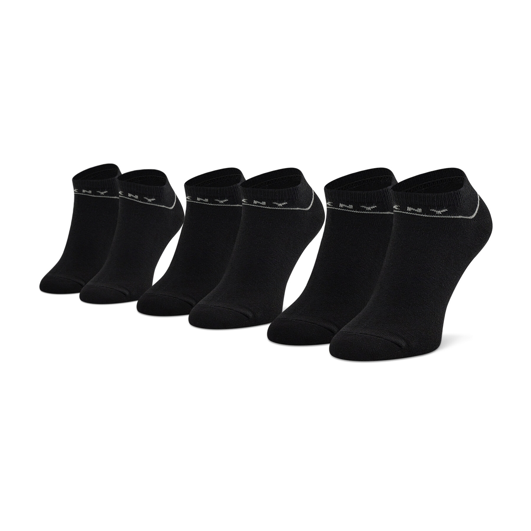 Set 3 parov ženskih nizkih nogavic DKNY Olivia S4_0002T_DKY Black