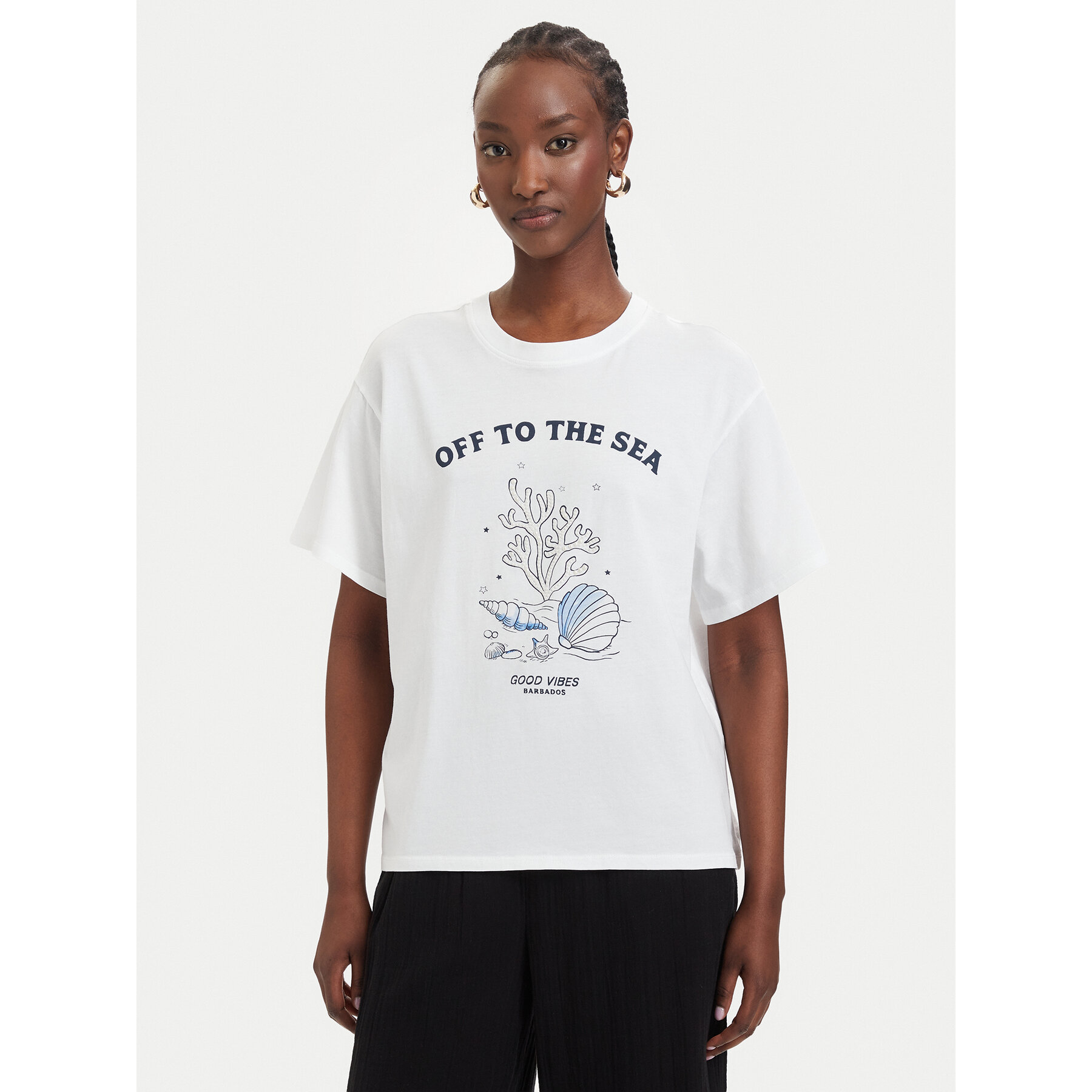 ONLY T-Shirt Celine 15374989 Weiß Regular Fit