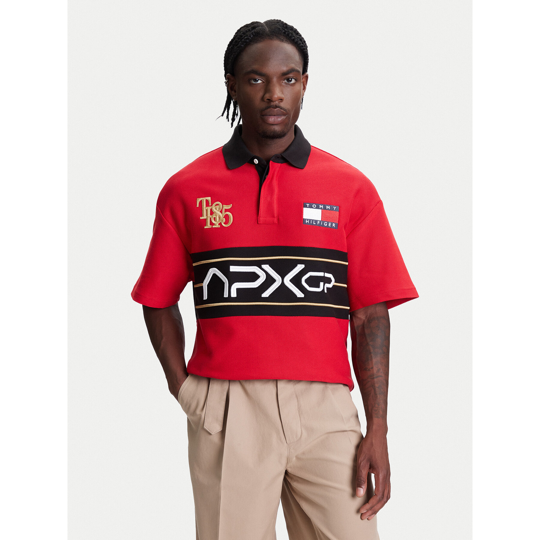 Tommy Hilfiger Polo F1 Movie Race Day MW0MW41393 Crvena Relaxed Fit