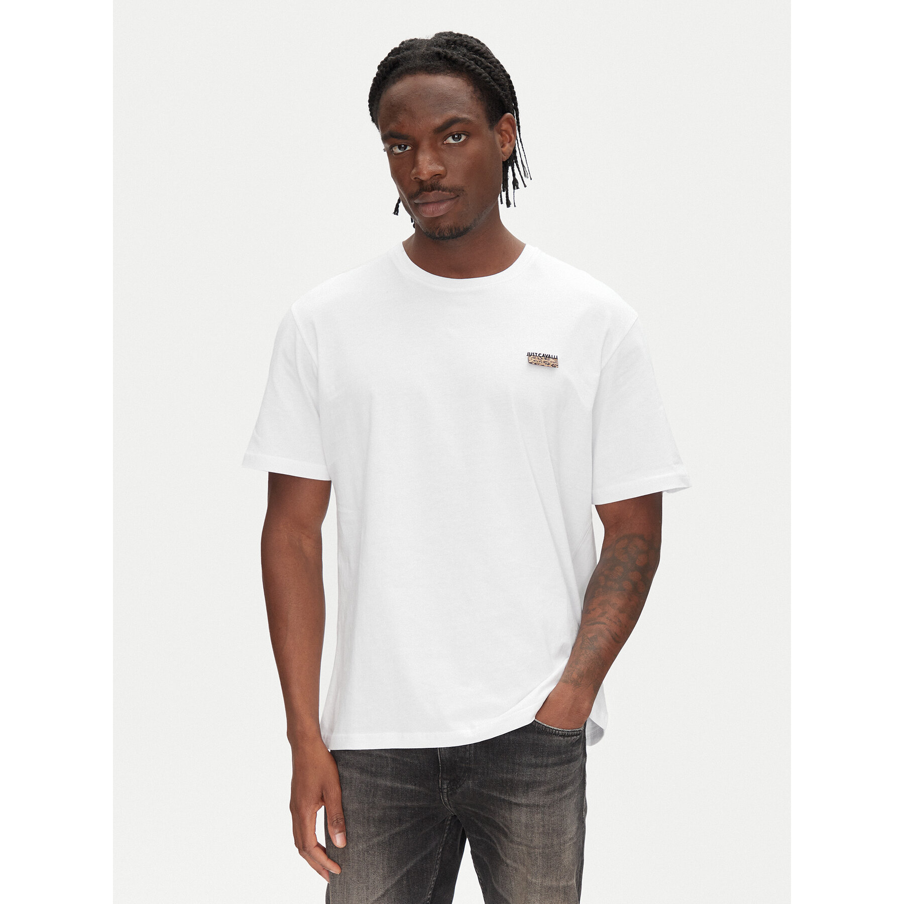 Just Cavalli T-shirt 78OAHE11 Bianco Regular Fit