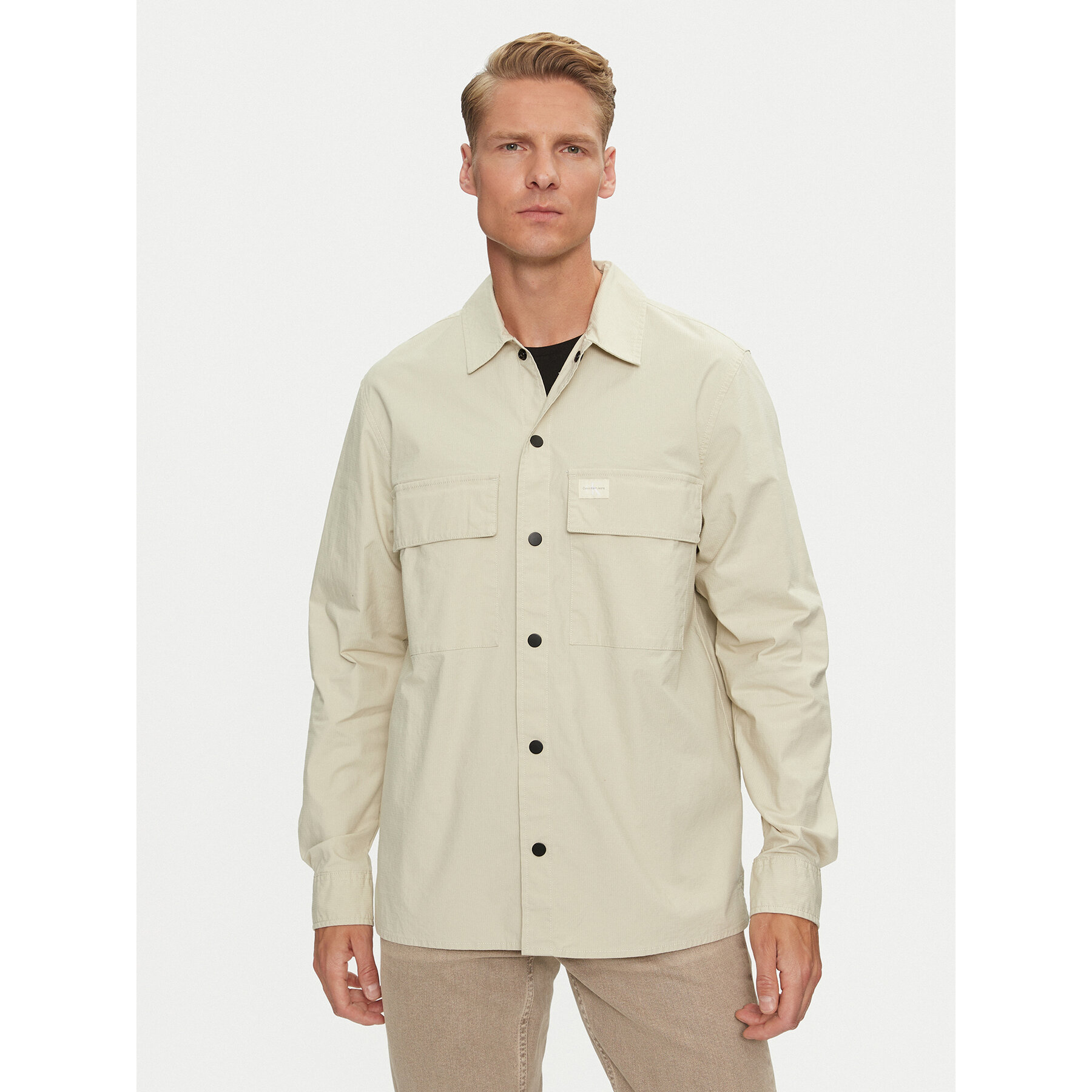 Calvin Klein Jeans Hemd Cargo J30J326970 Beige Regular Fit