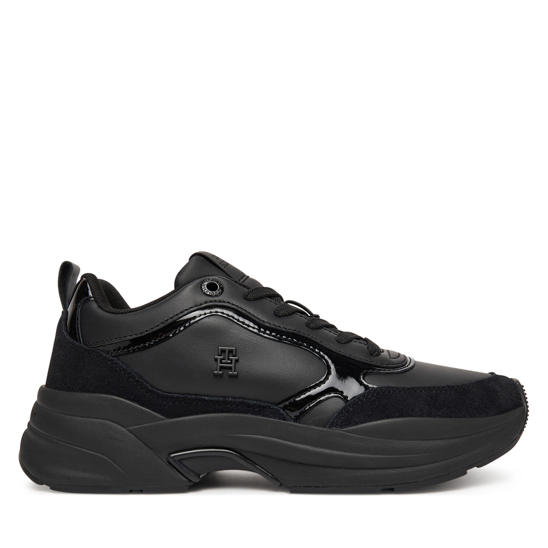 Sneakers Tommy Hilfiger Chunky Runner Patent FW0FW08840 Negru
