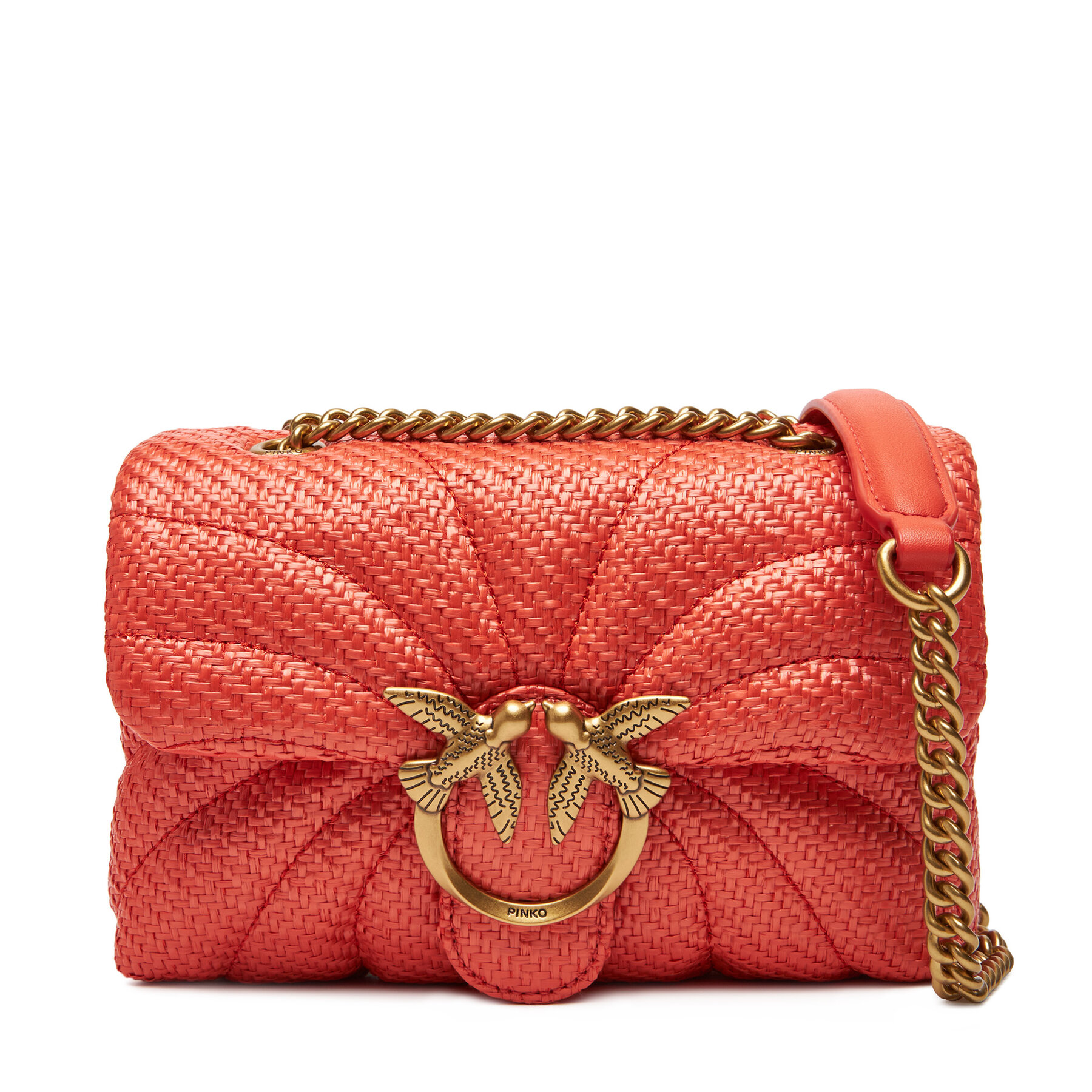 Geantă PINKO Love Puff Mini PE 25 PLTT 100039 A2C8 Portocaliu