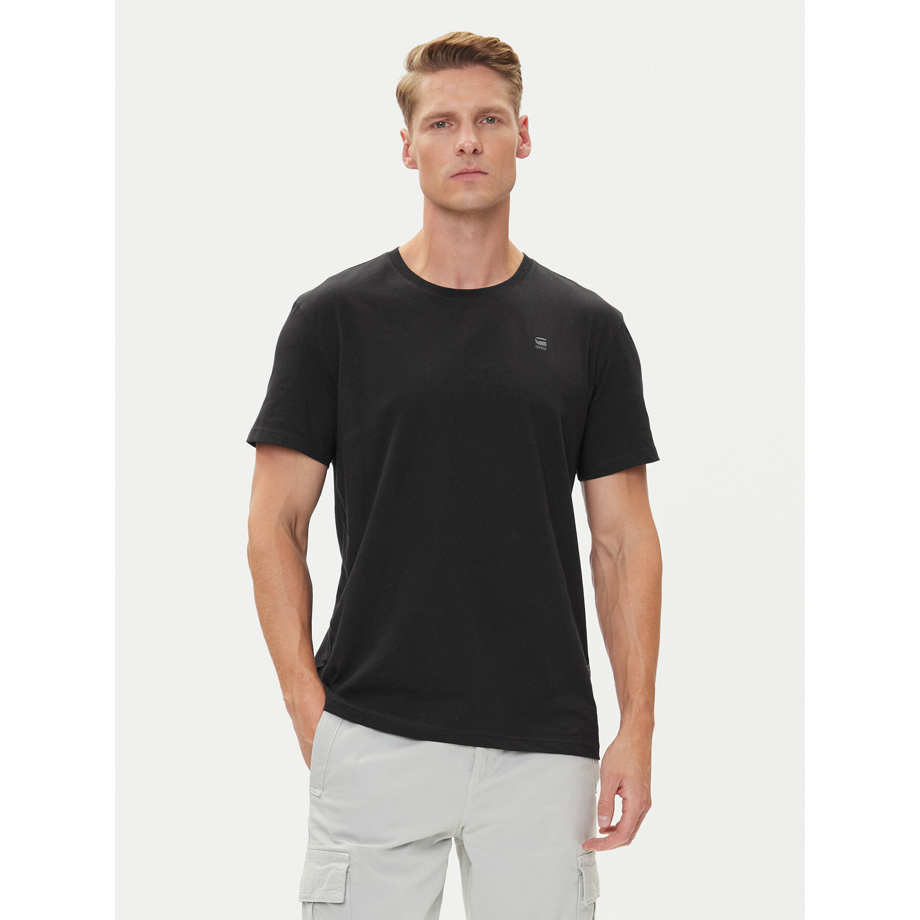 G-Star Raw G-Star Raw T-Shirt Base-S D16411-336-6484 Μαύρο Regular Fit