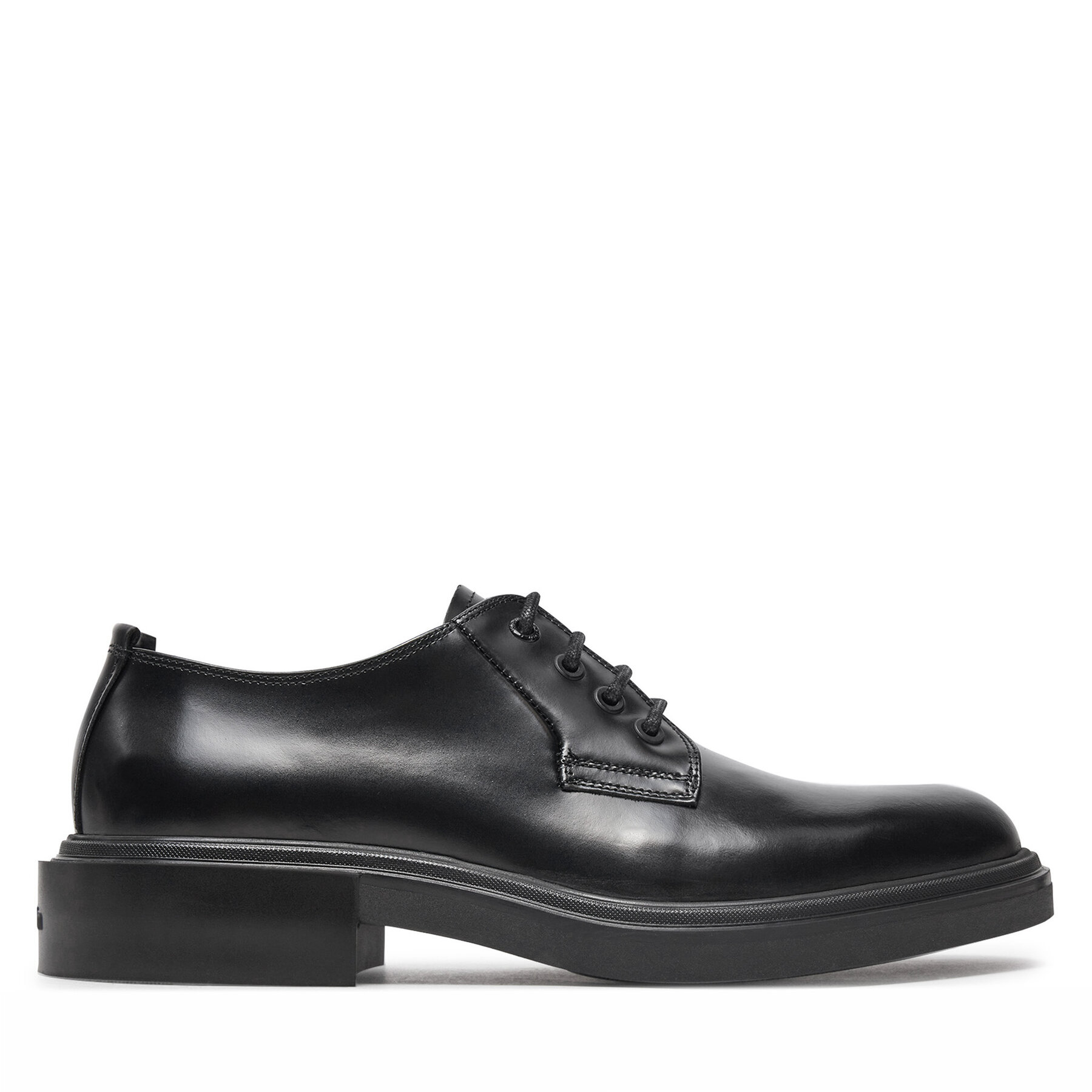 Męskie Półbuty Calvin Klein, Rozmiar 45 Czarny Postman Derby HM0HM01837