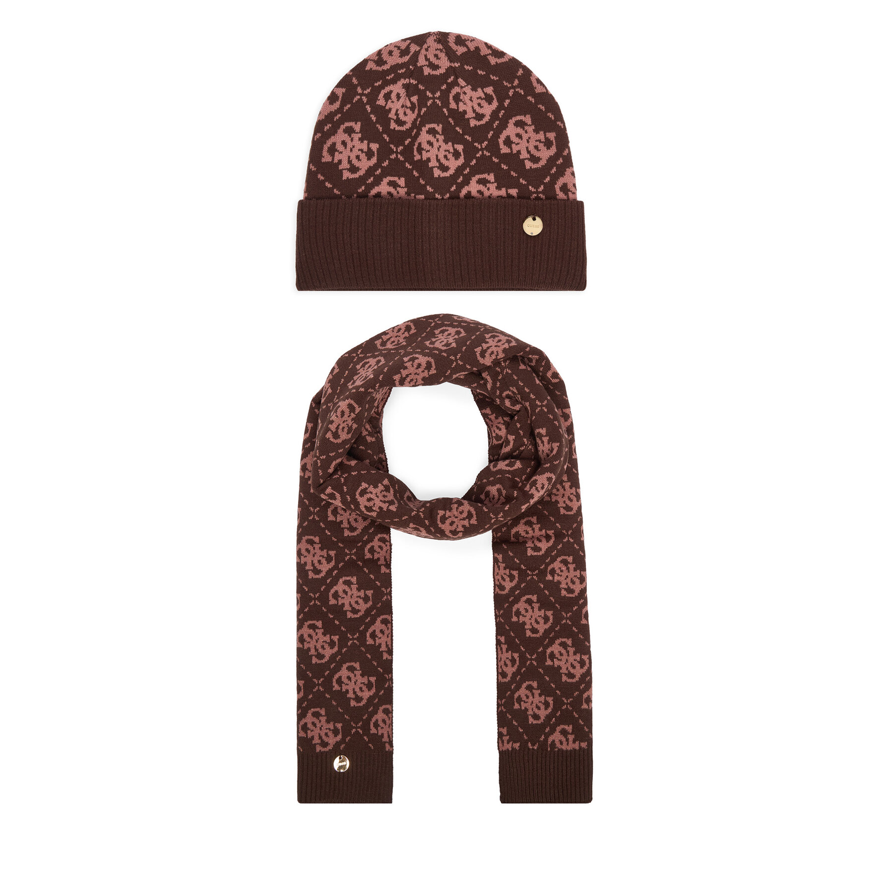 Set čiapka a šál Guess GFBOX WP6401 Hnedá