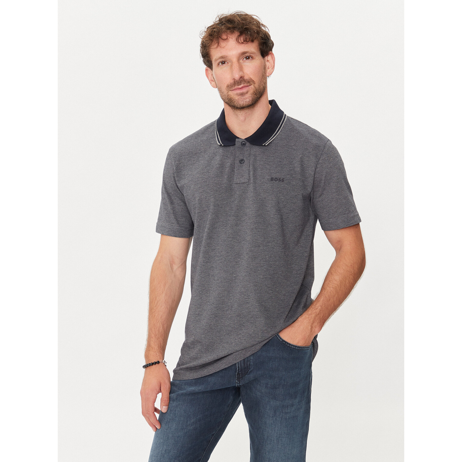 Boss Pólóing Peoxfordnew 50507814 Sötétkék Relaxed Fit