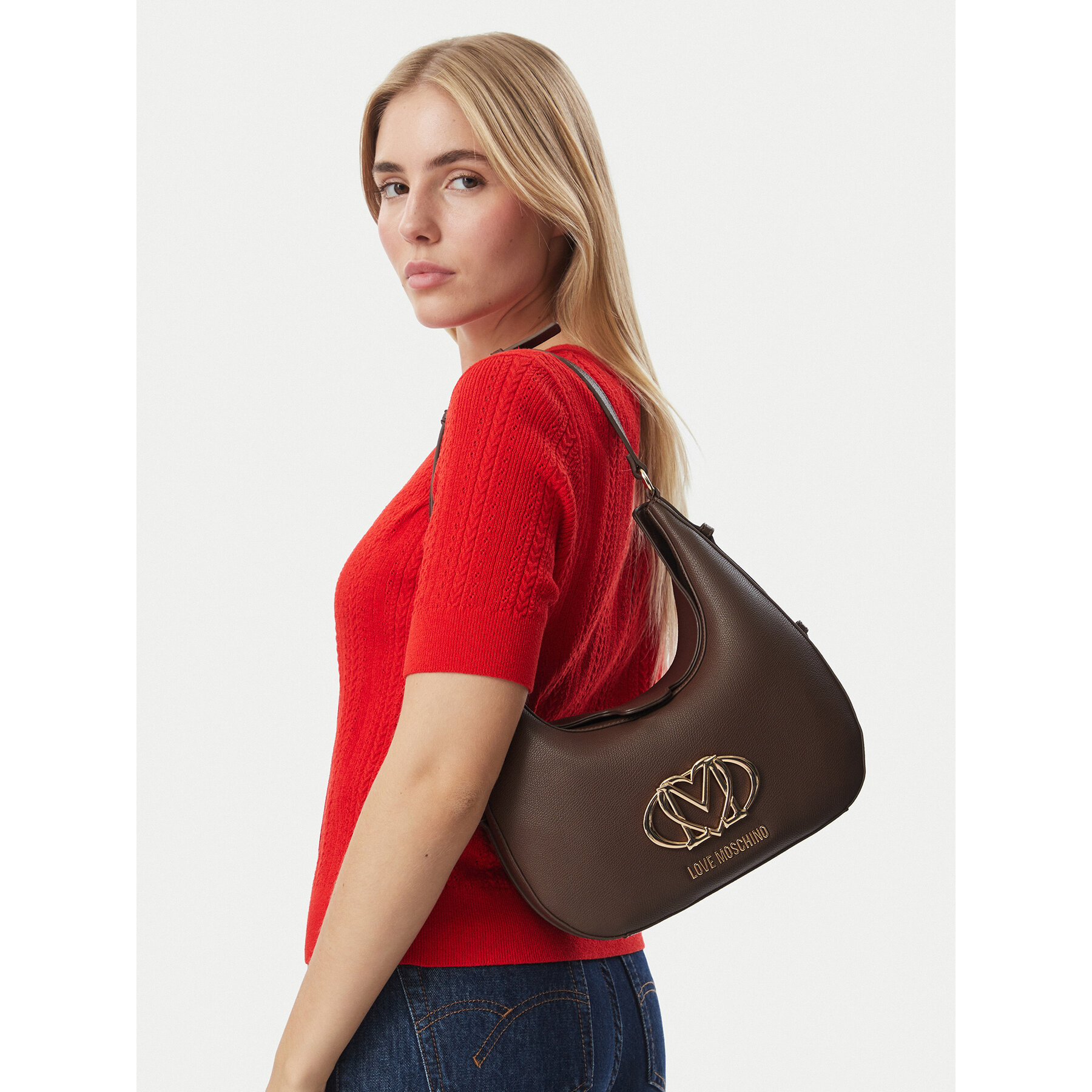 Дамска чанта LOVE MOSCHINO JC4210PP0PKB0313 Тъмнокафяв