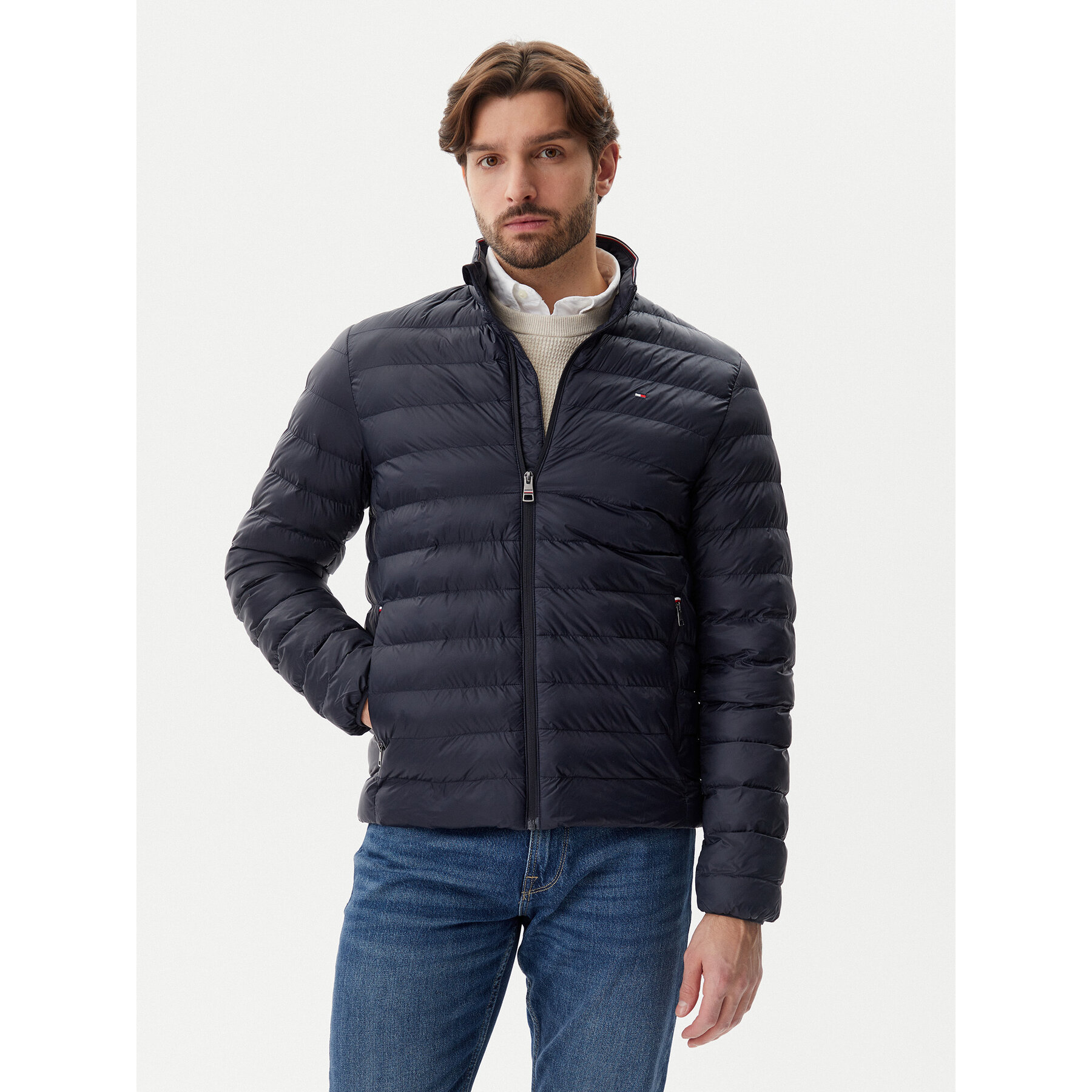 Tommy Hilfiger Übergangsjacke Core Packable MW0MW39990 Dunkelblau Regular Fit